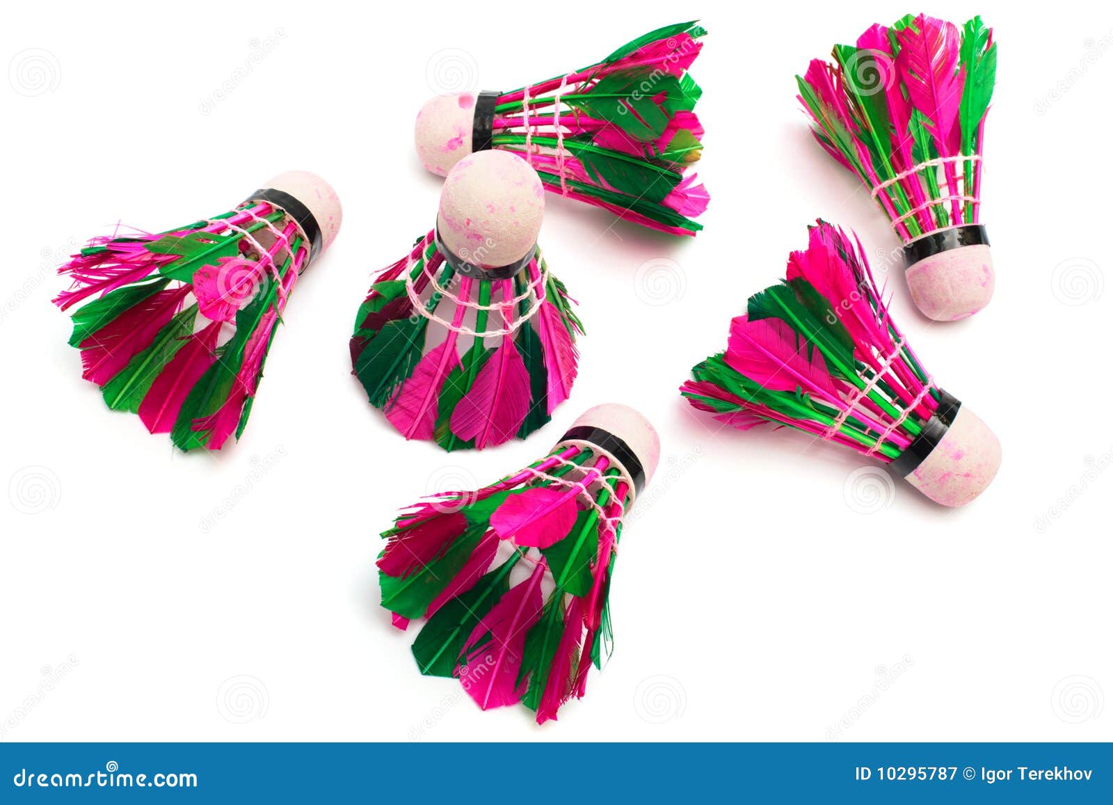 Shuttlecock with feathers stock image. Image of badminton 10295787