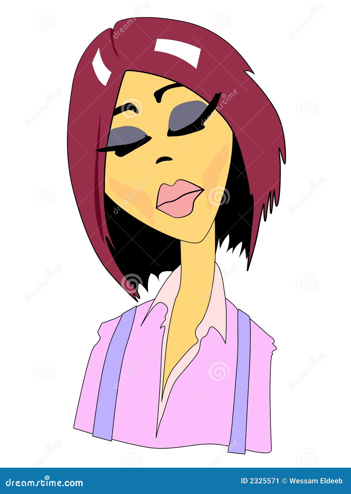 Shy Girl stock vector. Illustration of woman, modern, makeup - 2325571