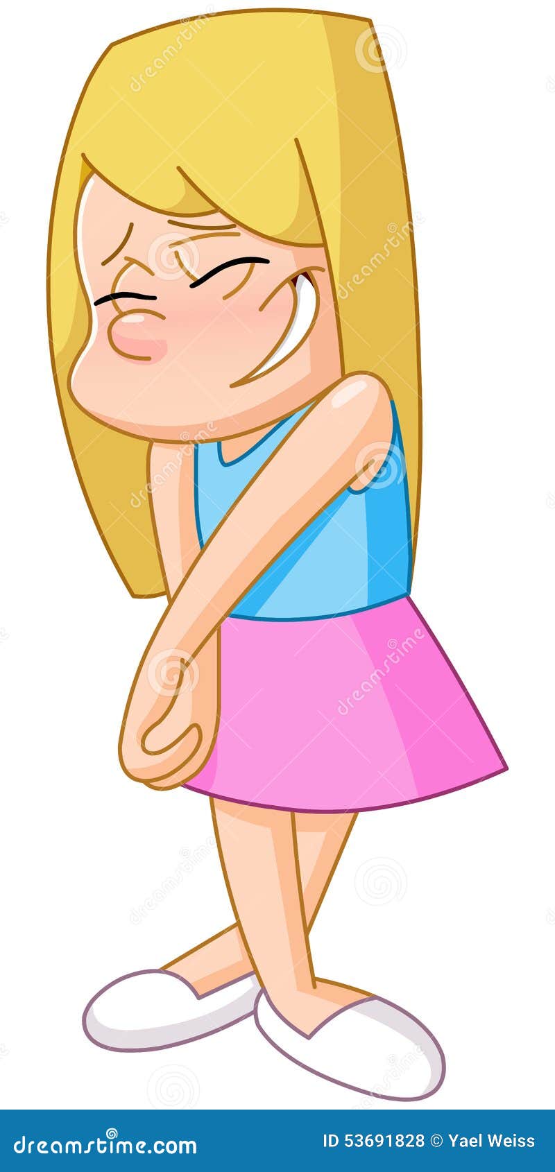 nervous girl clipart