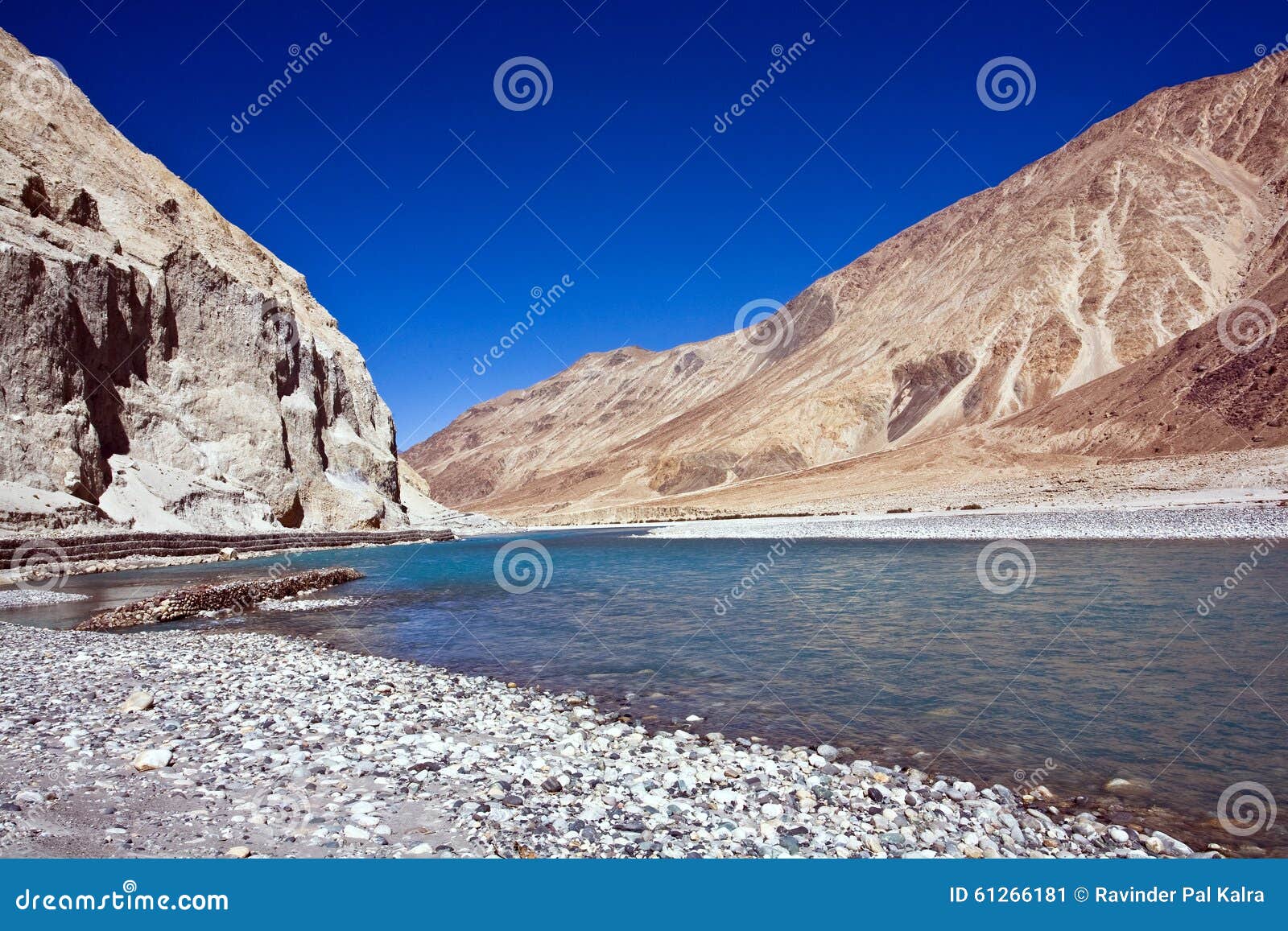 shyok river, nubra valley, ladakh, india