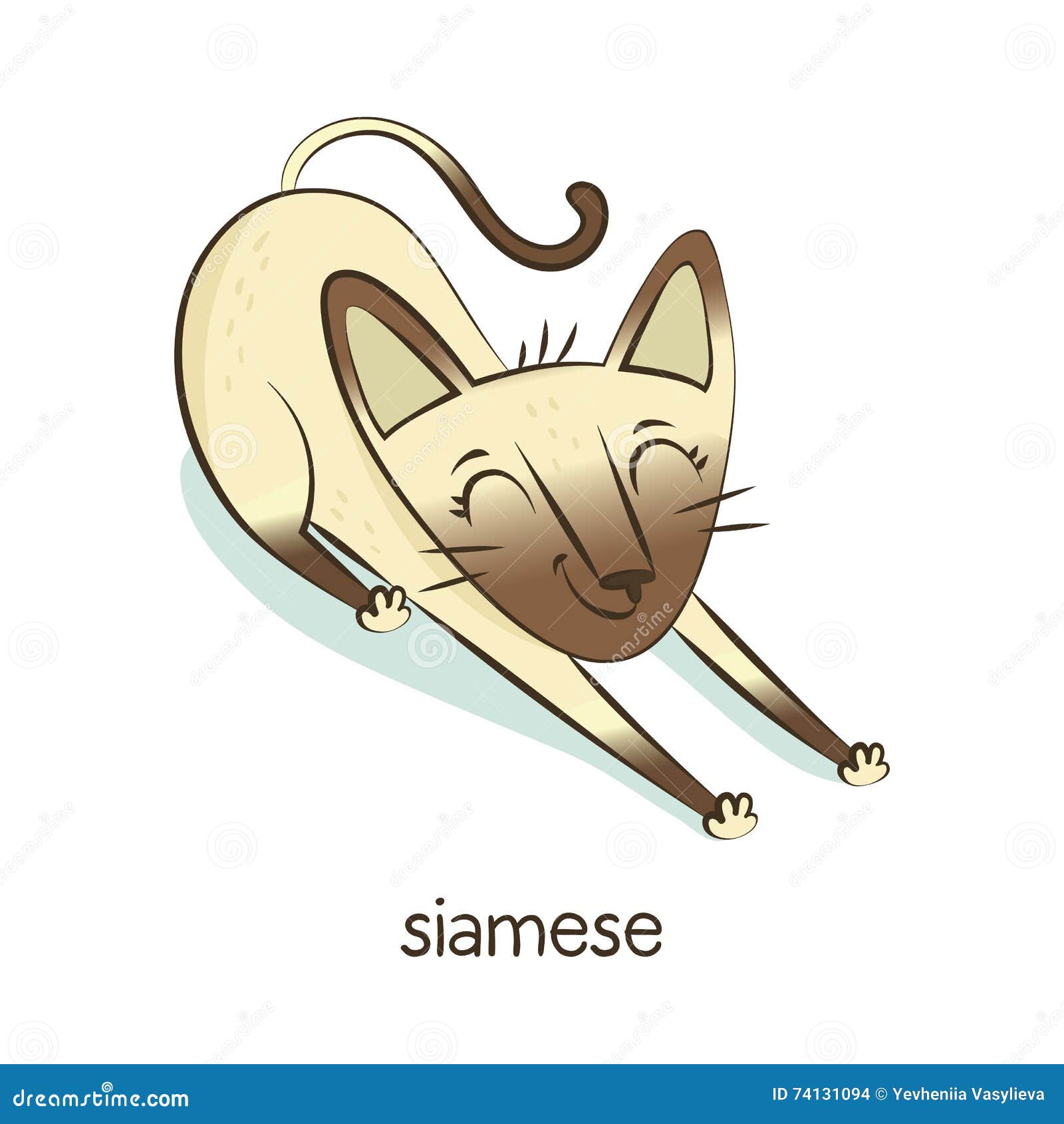 Siamois Caractere De Chat Sur Le Blanc Illustration De Vecteur Illustration Du Chat Blanc Siamois Caractere De Chat Sur Le Blanc Illustration De Vecteur Illustration Du Chat Blanc