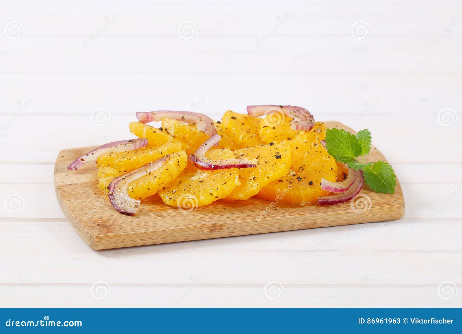Sicilian Salad with Orange, Onion and Pepper Stock Image - Image of ...