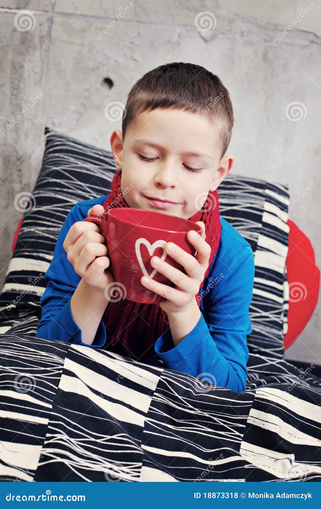 Sick Boy Stock Photo. Image Of Portrait, Cute, Influenza - 18873318