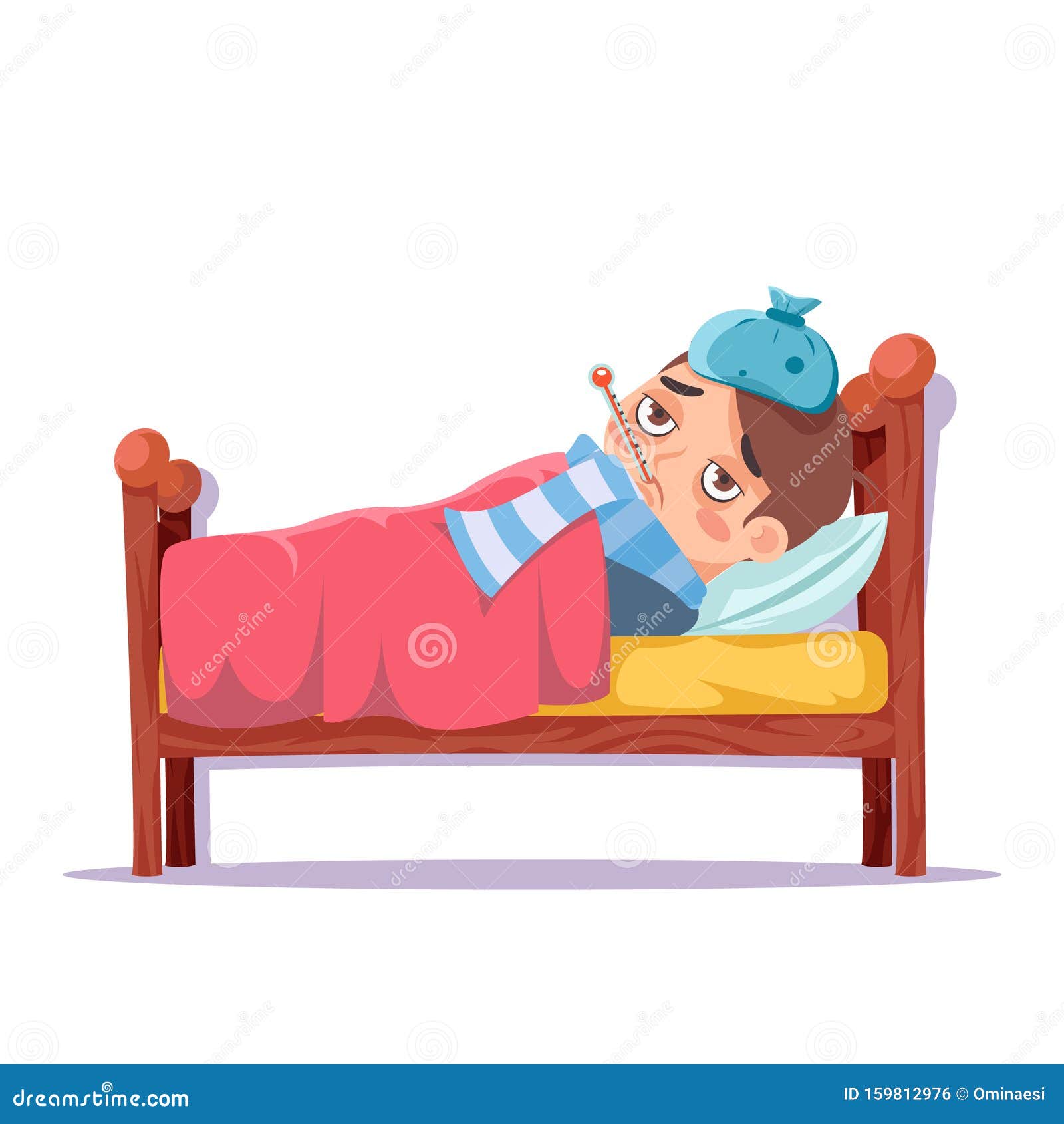 Sick Boy Lying in Bed Ill Cold Flu Disease Illness Virus Cartoon Male Character Design Vector Illustration Stock Vector - Illustration of contagious, face: 159812976 Sick Boy Lying in Bed Ill Cold Flu Disease Illness Virus Cartoon Male Character Design Vector Illustration Stock Vector - Illustration of contagious, face: 159812976