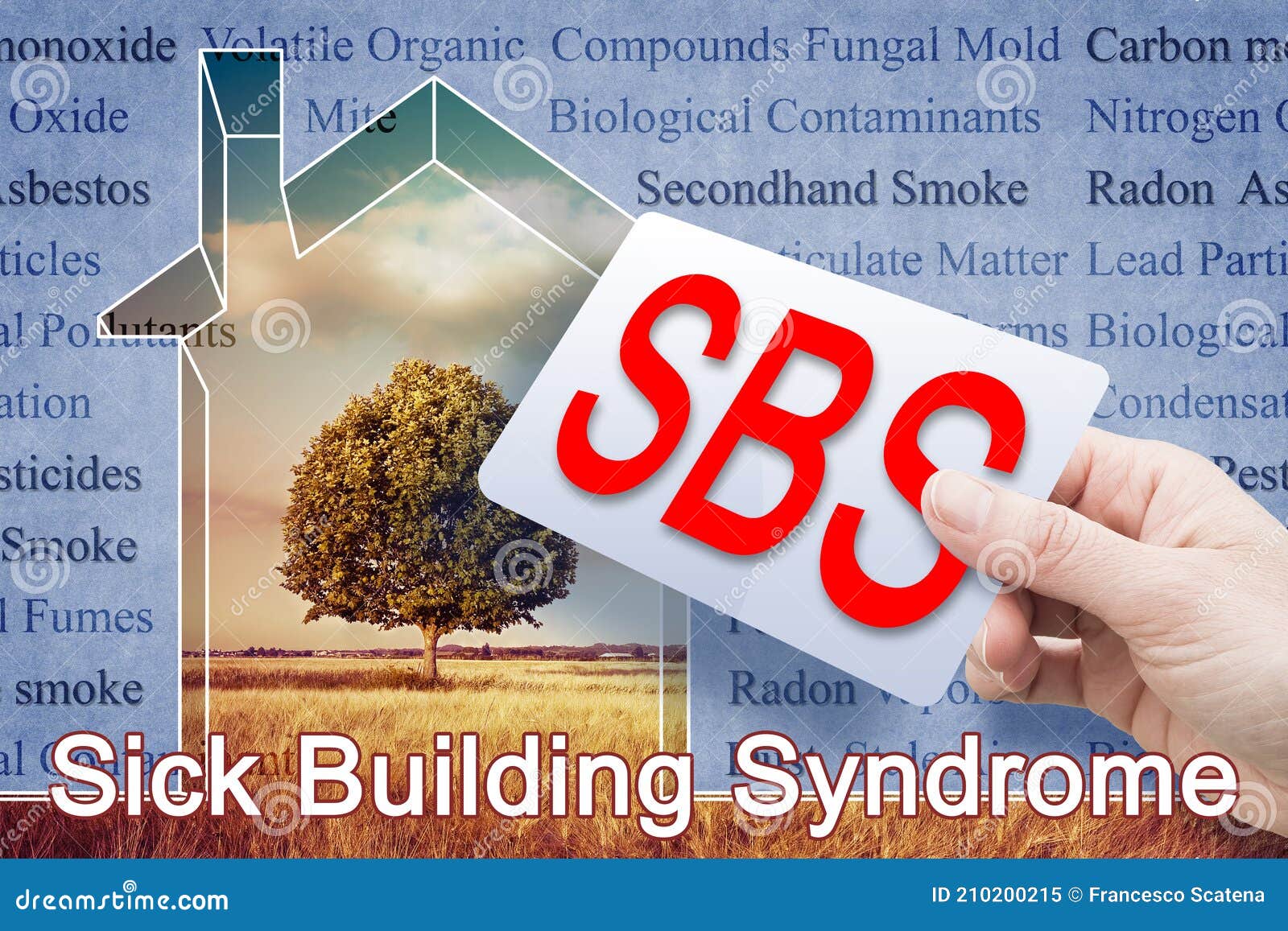 sick building syndrome concept image with he most common dangero