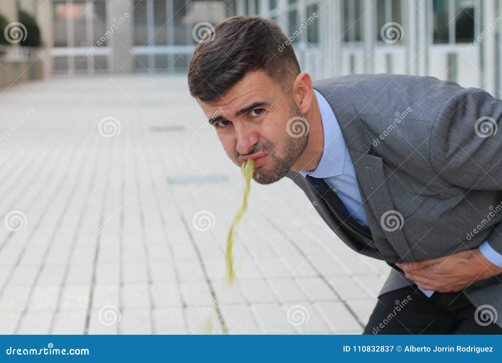 Sick Businessman Throwing Up in the Office Stock Image Image of adult
