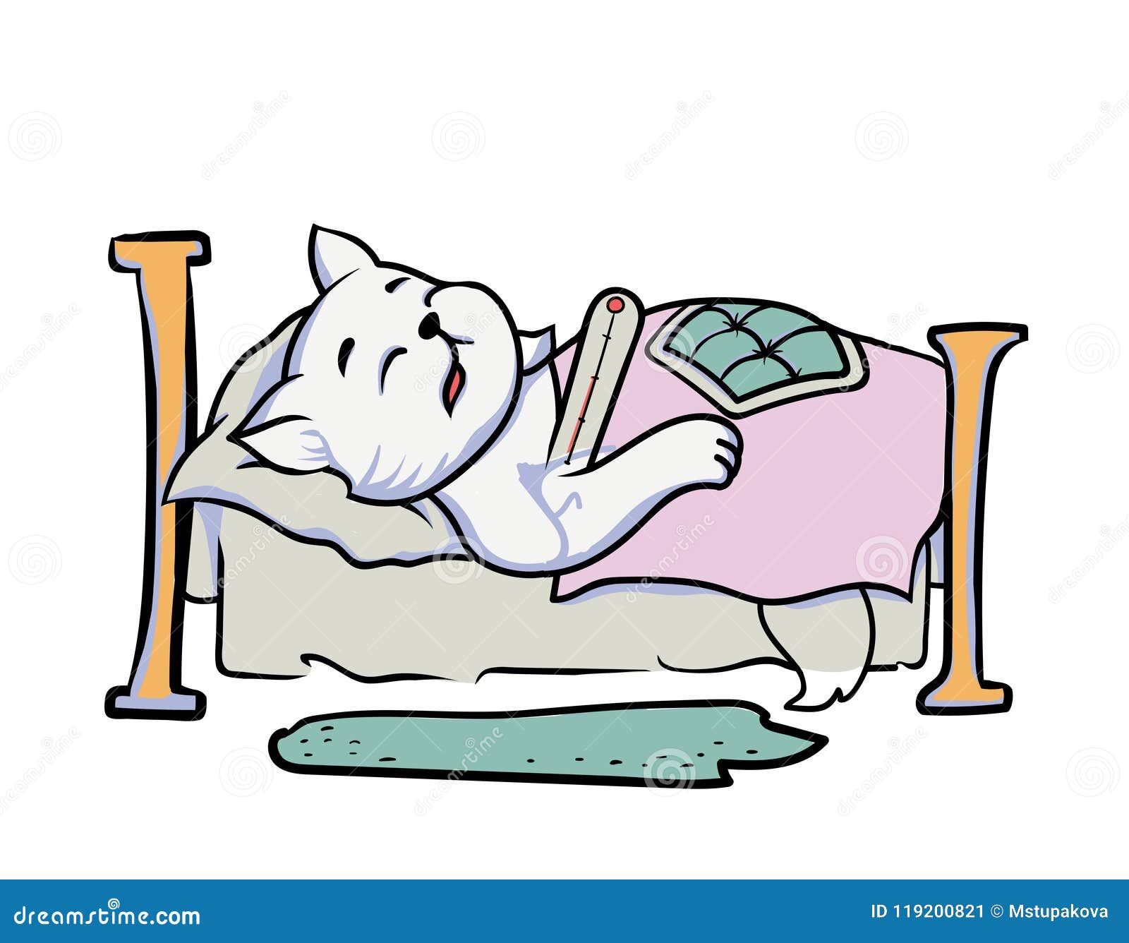 Cat in Bed. Flat Funny Illustration. Stock Illustration - Illustration of pillow, graphic: 119200821 Cat in Bed. Flat Funny Illustration. Stock Illustration - Illustration of pillow, graphic: 119200821