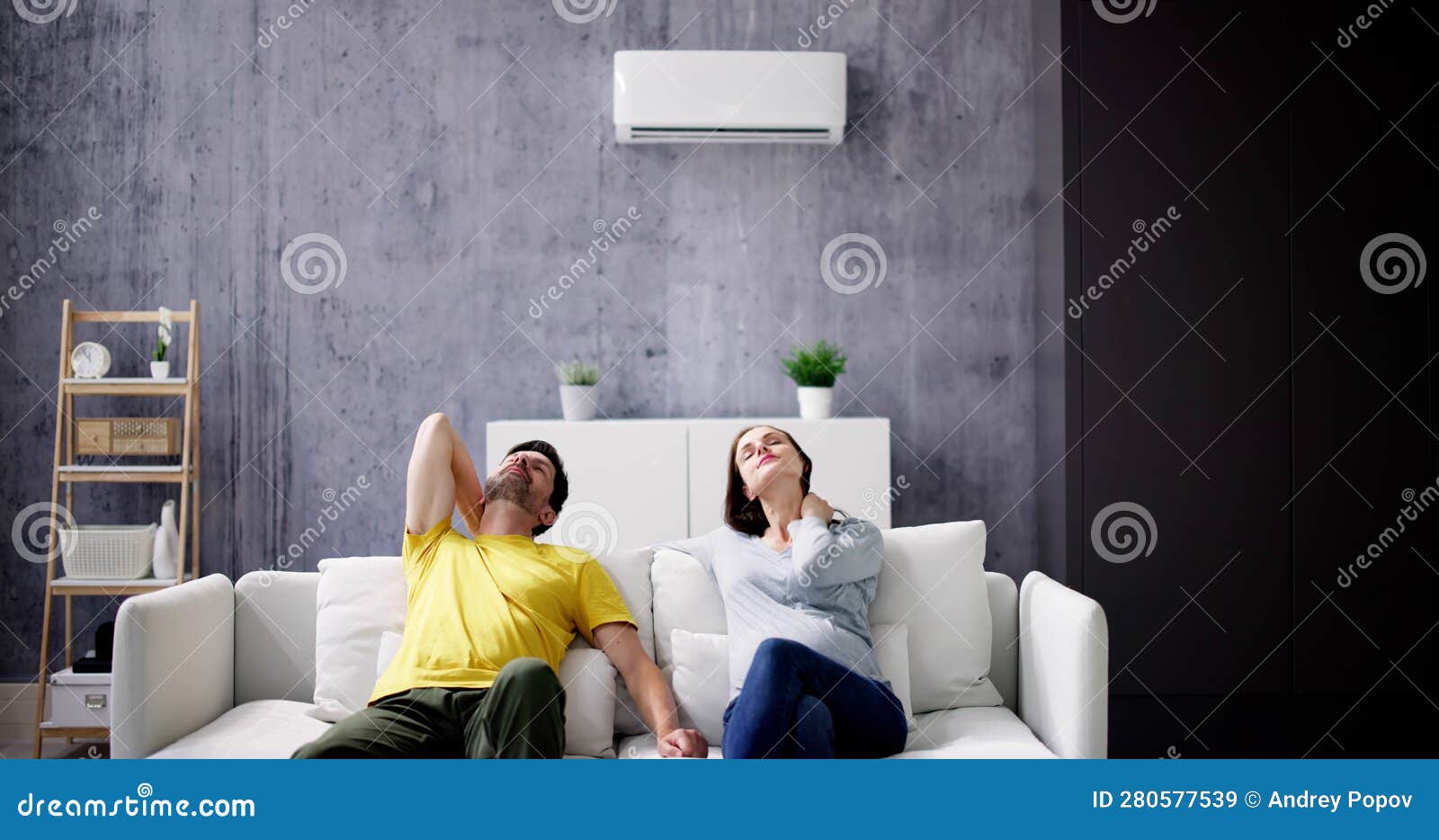 Sick Couple Having Cold and Sore Throat Stock Image Image of person