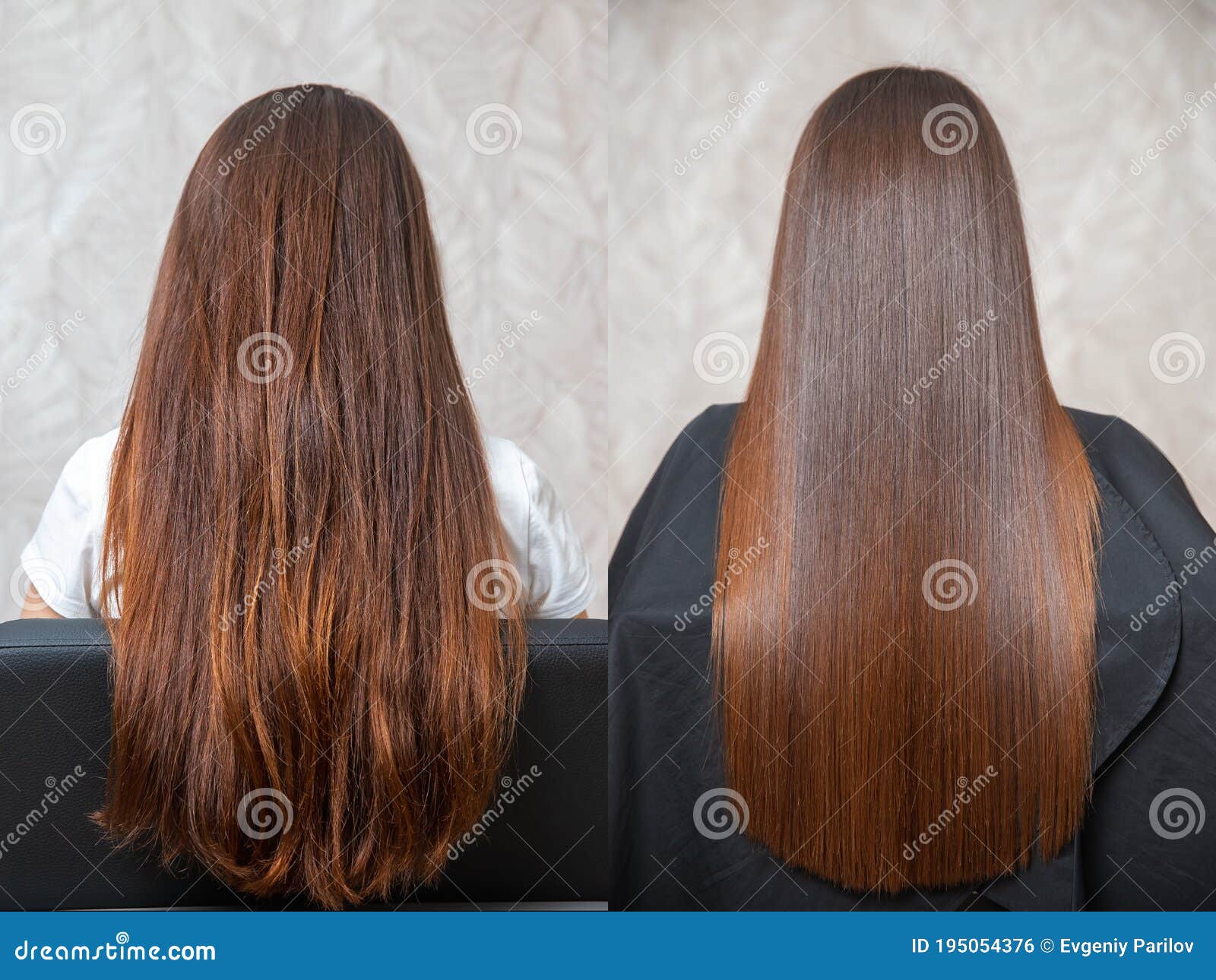 Sick, Cut and Healthy Hair Care Straightening. before and after Treatment  Stock Photo - Image of healthy, glamour: 195054376