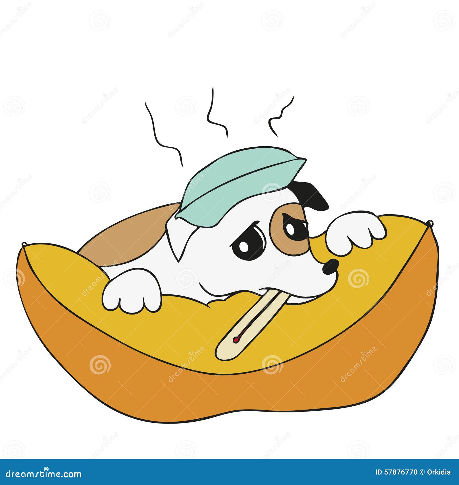 Sick Dog Stock Vector - Image: 57876770