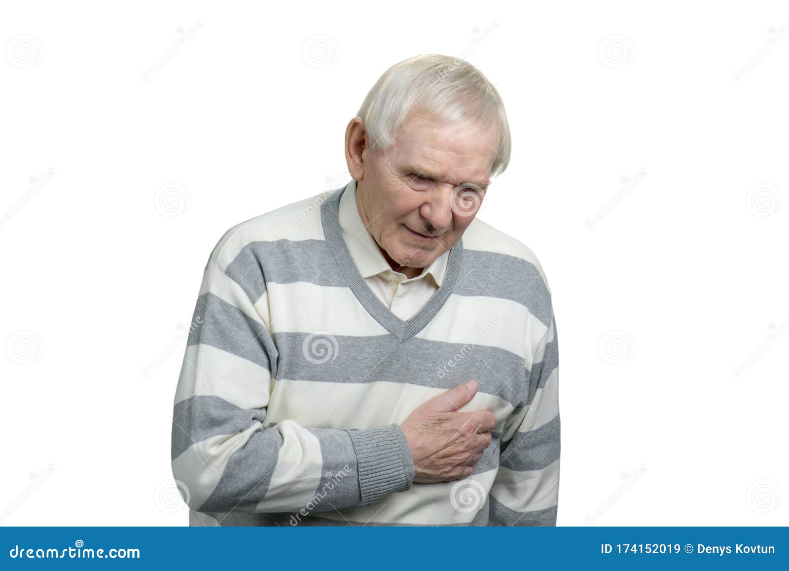 Sick senior, heart attack. stock image. Image of expression - 174152019