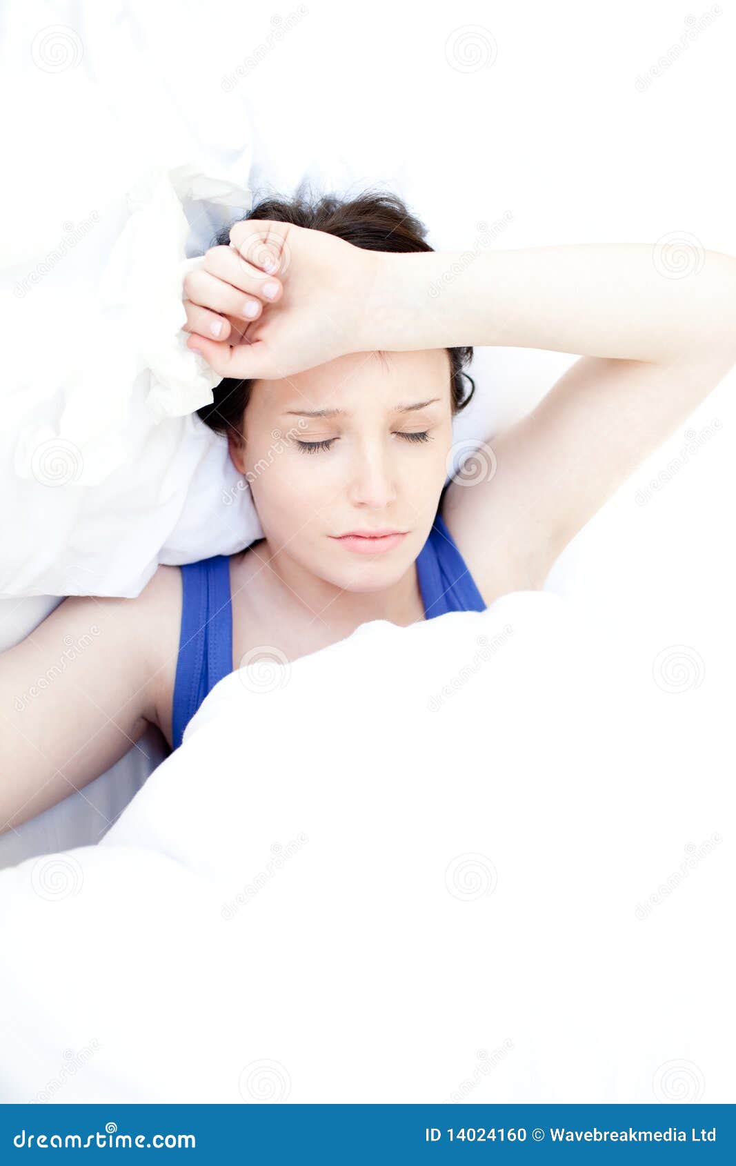 Sick Teen Girl Bed Stock Image Sick Teen Girl Bed Stock Image