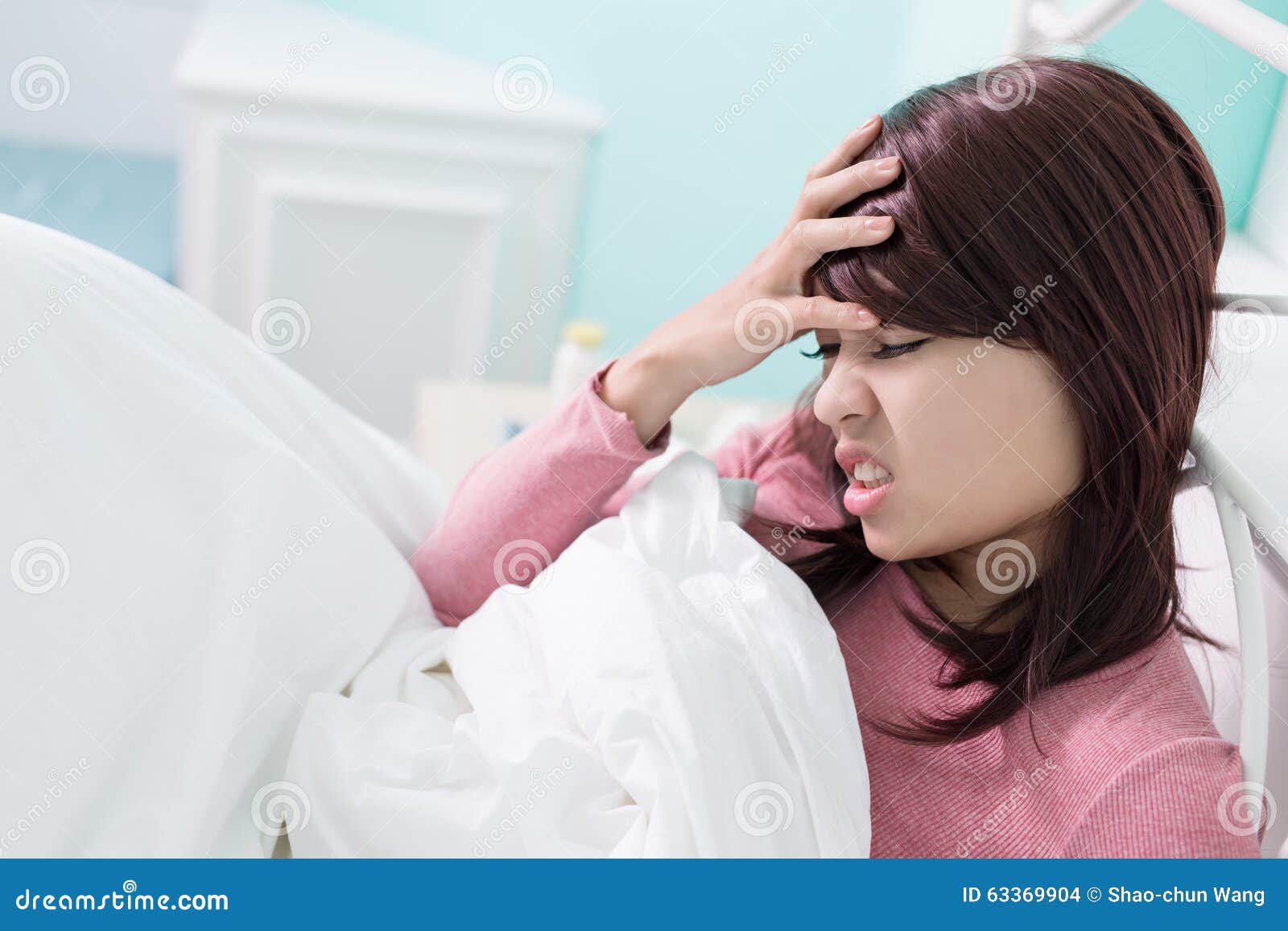 Sick Woman Caught Cold stock photo. Image of medicine 63369904
