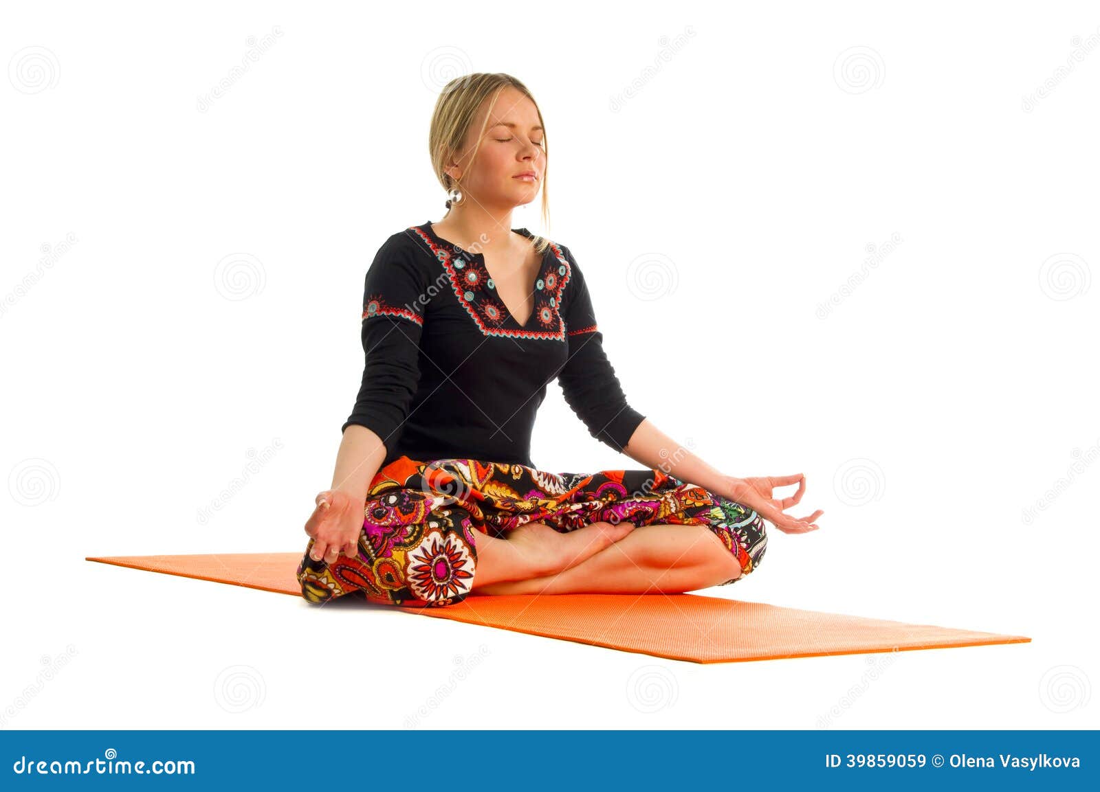 Siddhasana, a Position in Yoga, is Also Called Accomplished Pose Stock ...