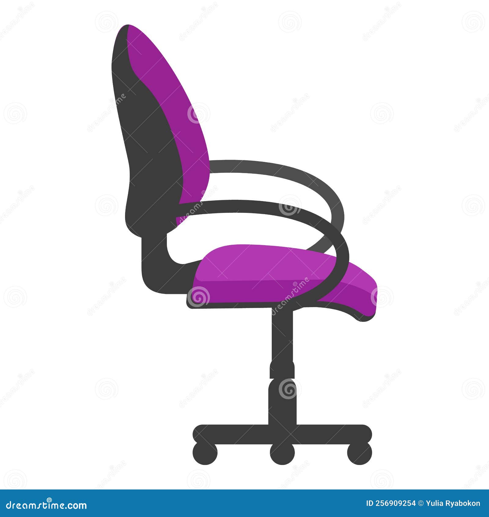 Side Desk Chair Icon Cartoon Vector. Front Office Stock Vector