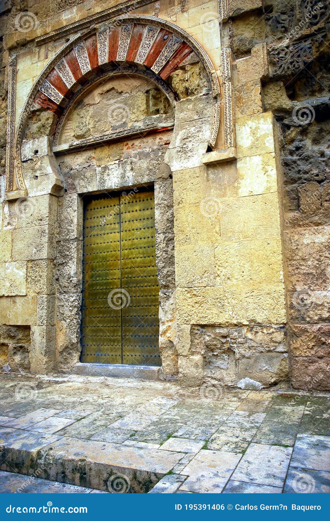 side door of cordoba cathedral in andalucia spain