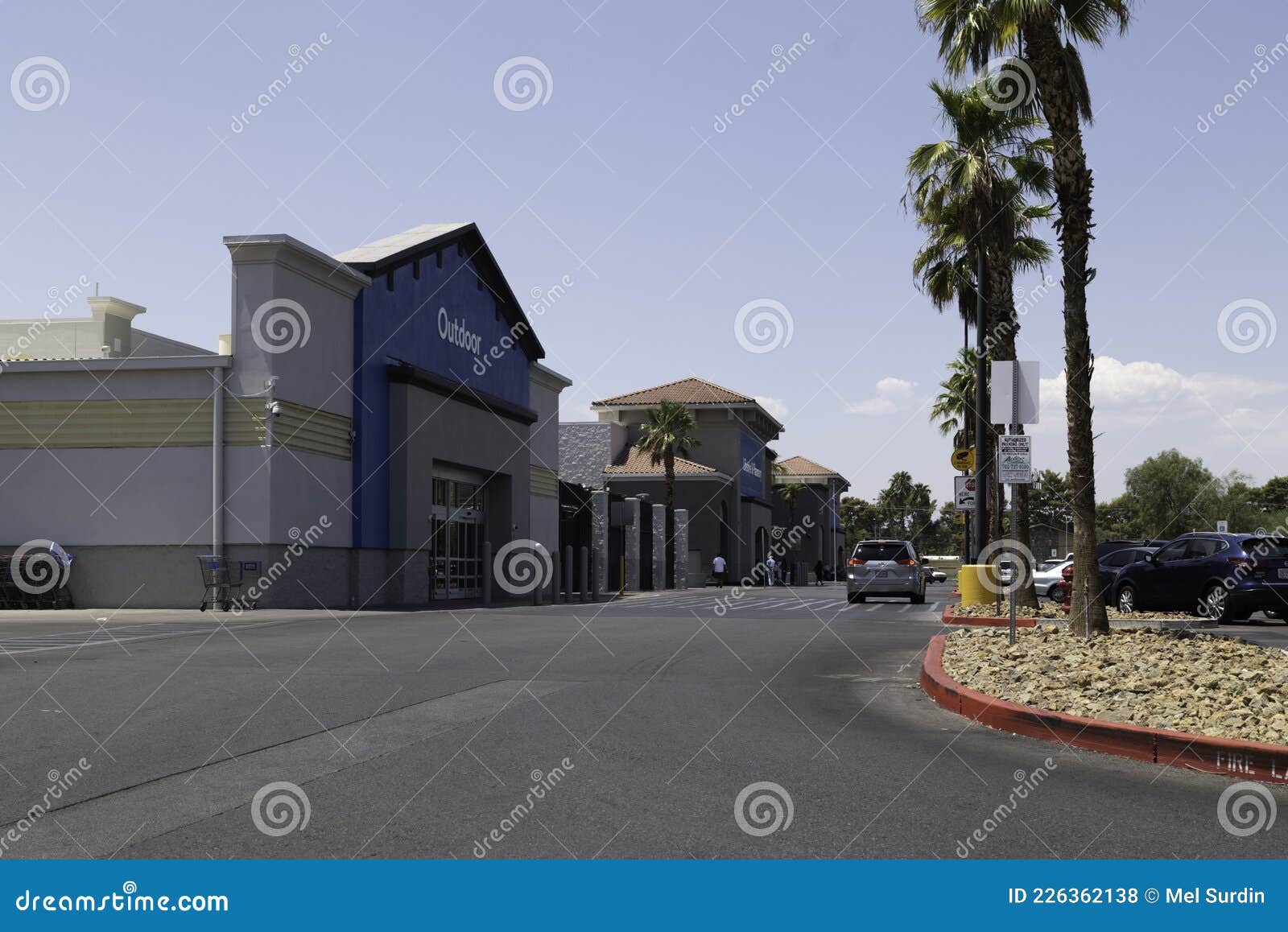 Facade of the Outdoor Section of Walmart Store, Boulder Highway, Las Vegas,  Nevada. Editorial Stock Photo - Image of trees, walmart: 226362138