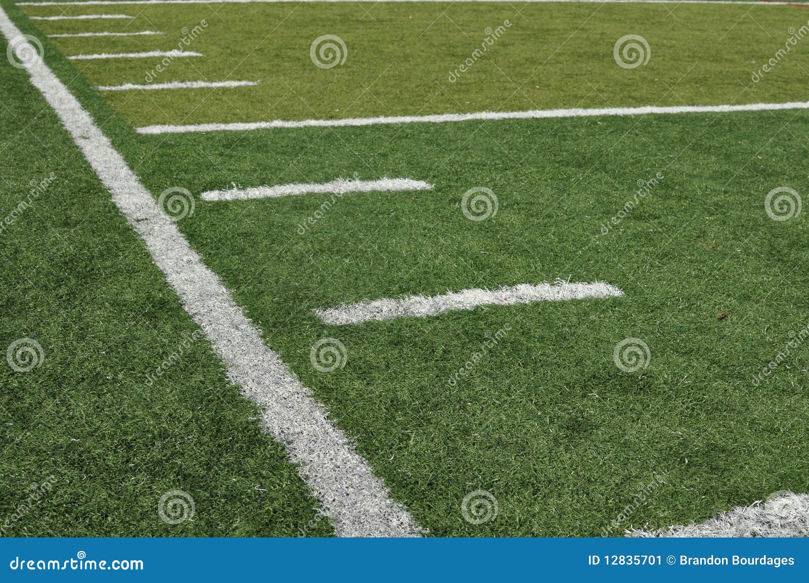 Side Line of a Football Field Stock Image Image of field, sport 12835701