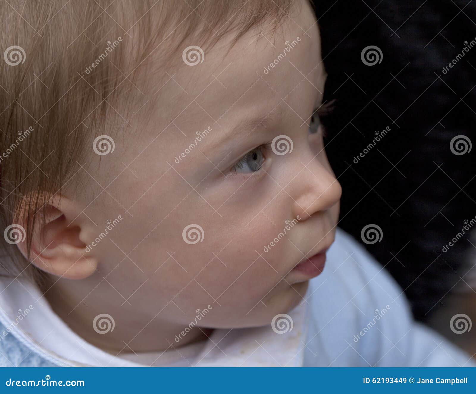 Side on Profile of a Baby. stock image. Image of white 62193449