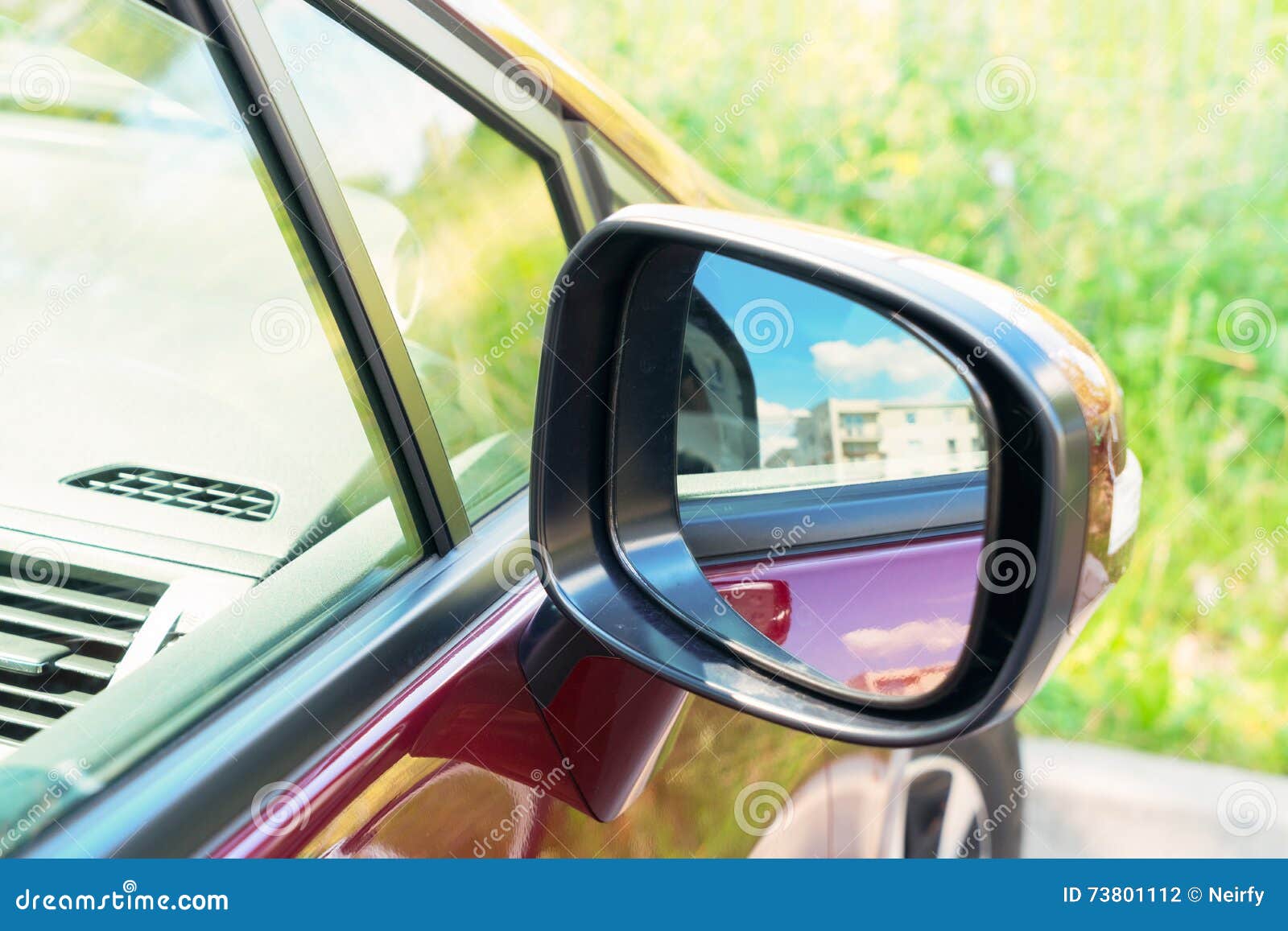 Side Rearview Mirror on Car Stock Photo Image of transportation