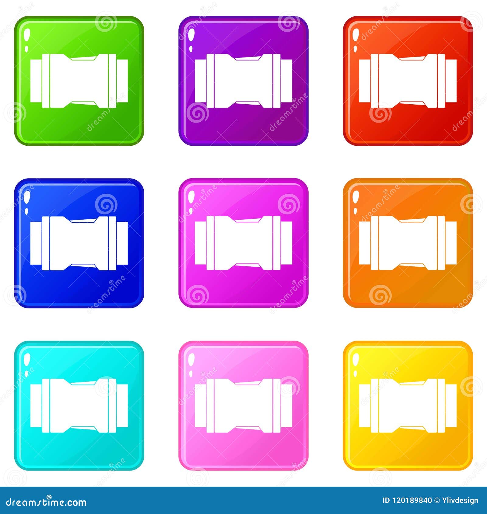 Side release buckle set 9 stock vector. Illustration of hanging - 120189840
