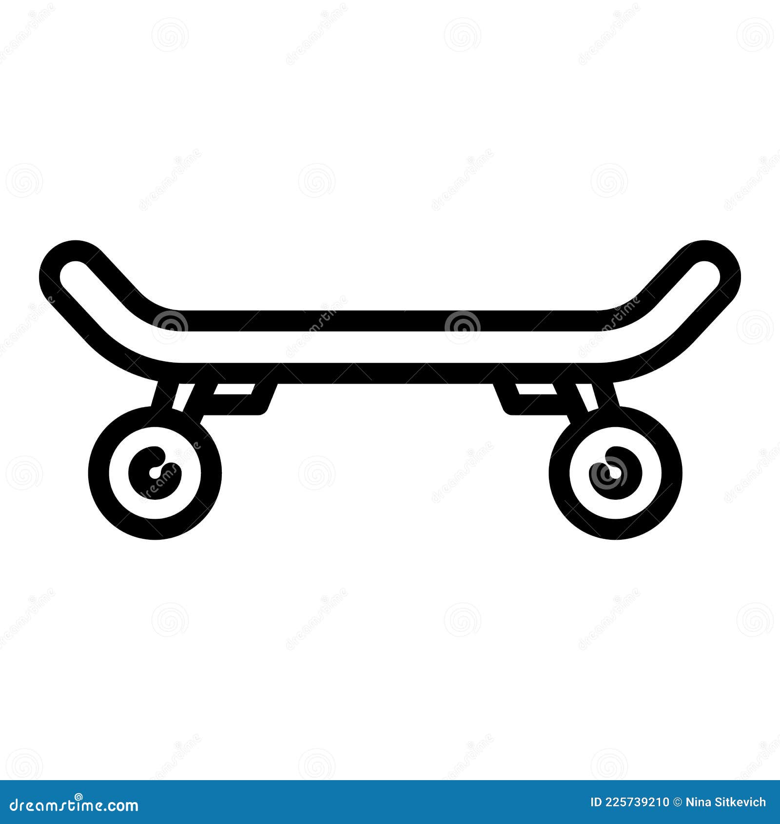 Side of Skateboard Icon, Outline Style Stock Vector - Illustration of  activity, style: 225739210