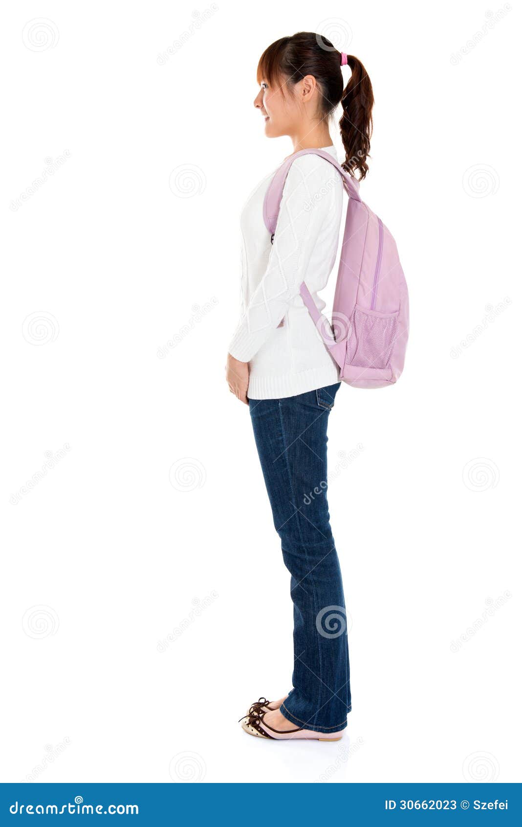 Side View Of Asian Female Student Stock Photos - Image: 30662023