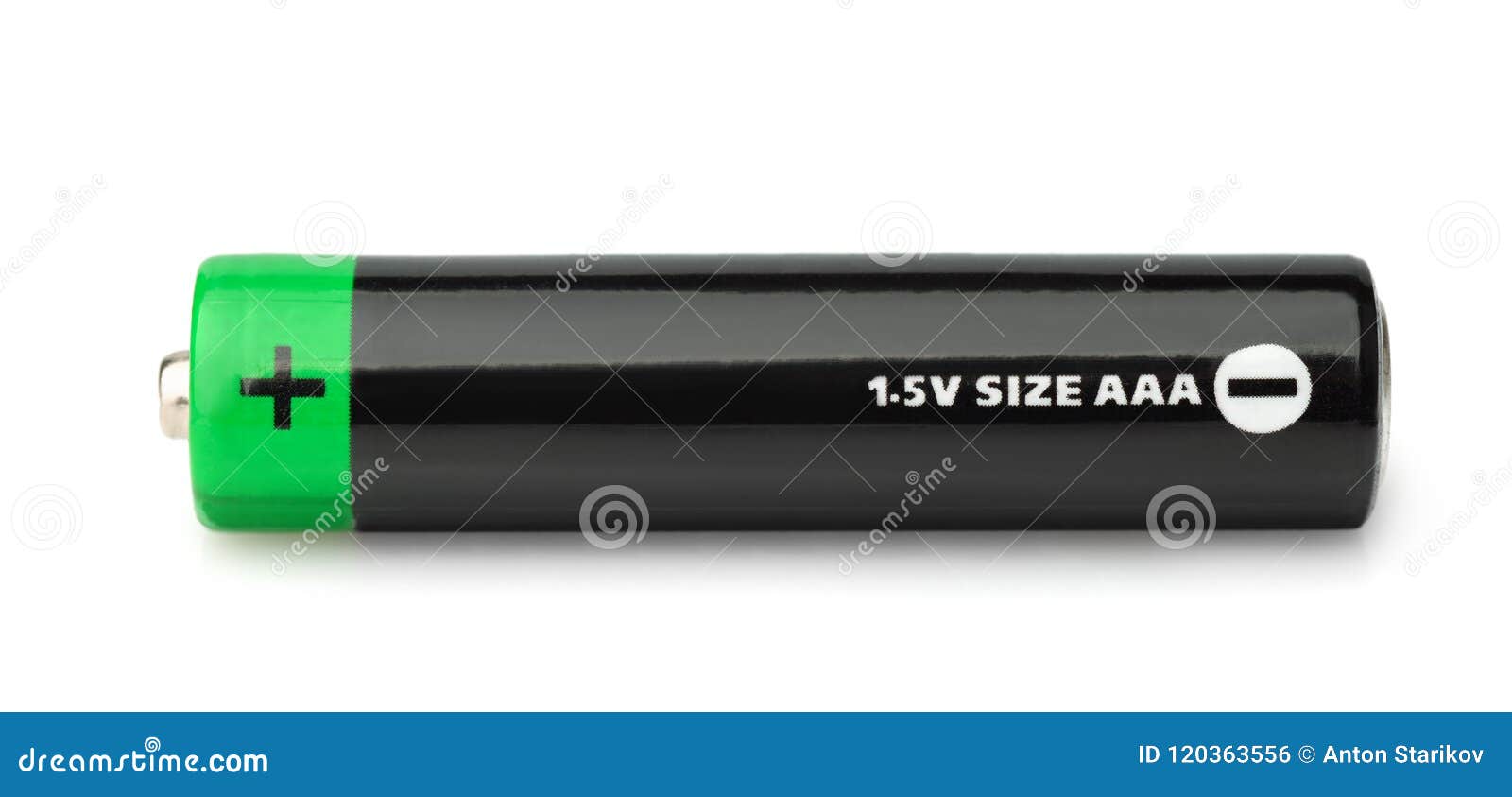 Side View Of Black AAA Type Battery Stock Photo Image of cell, blank