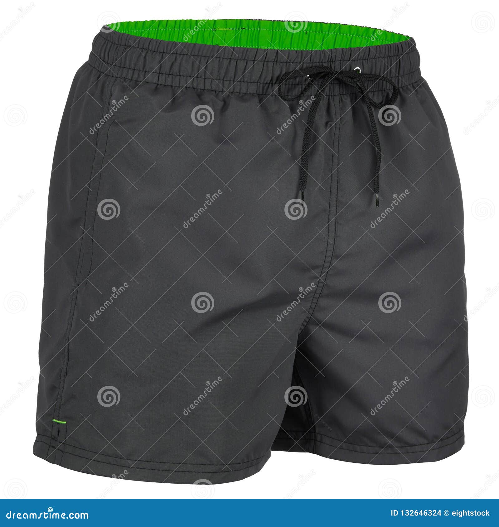 Download Side View Of Black And Green Men Shorts For Swimming Stock ...