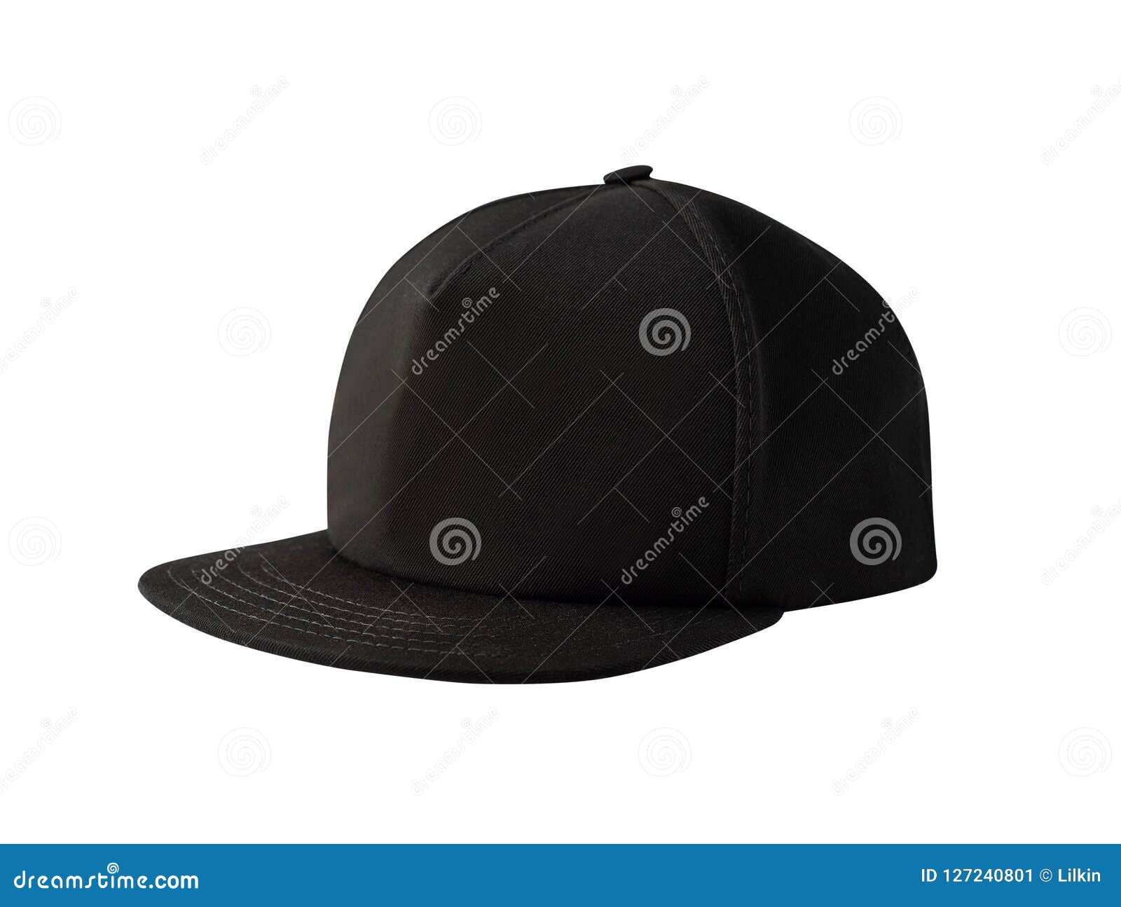 Download Side View Of Black Snapback Cap Stock Image - Image of ...