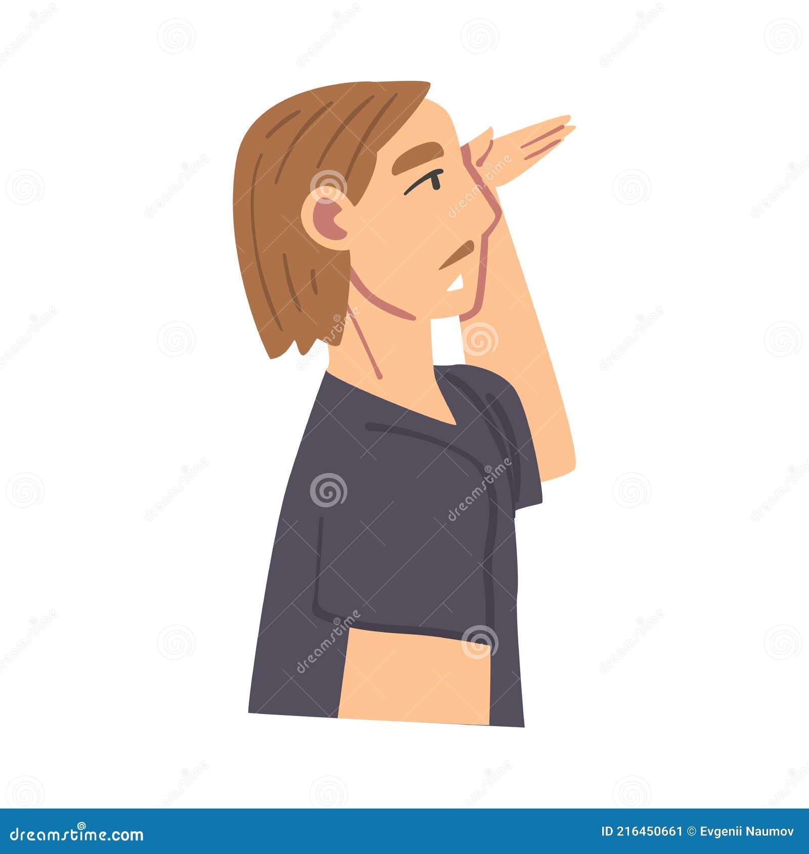Side View of Boy Looking Far Ahead with Her Hand Above Eyes Cartoon Vector Illustration Stock Vector - Illustration of people, face: 216450661 Side View of Boy Looking Far Ahead with Her Hand Above Eyes Cartoon Vector Illustration Stock Vector - Illustration of people, face: 216450661