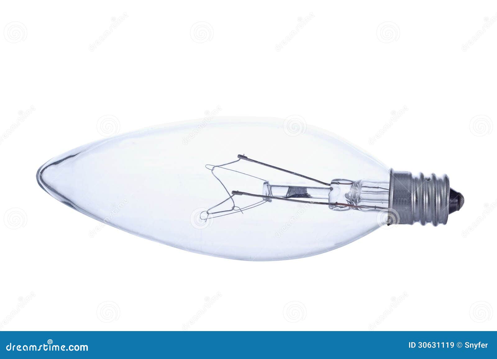  Side  View  Of Clear Tungsten Light  Bulb  Stock Image 