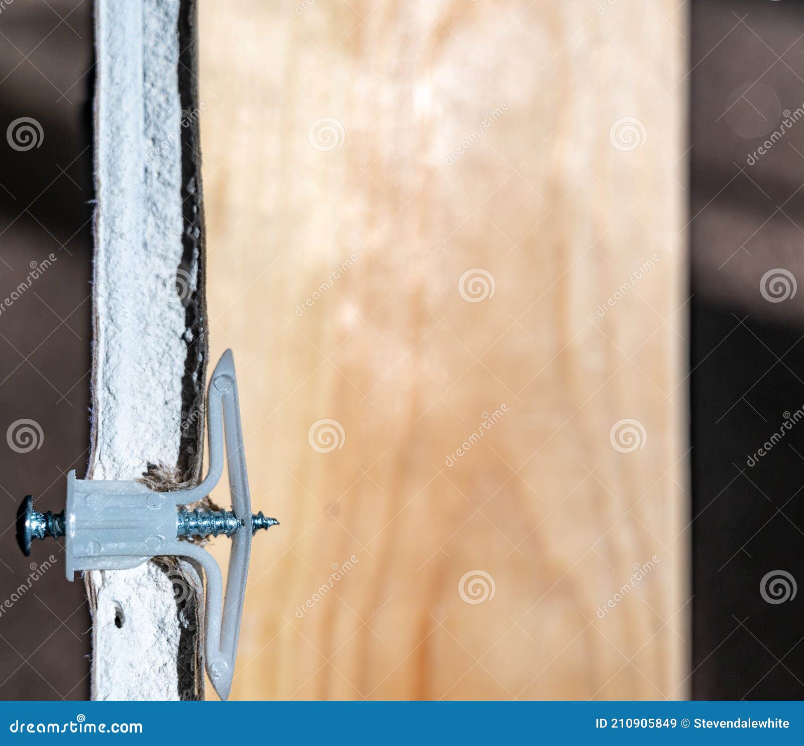 Side View of a Drywall Mount Anchor and Stock Image Image of drywall