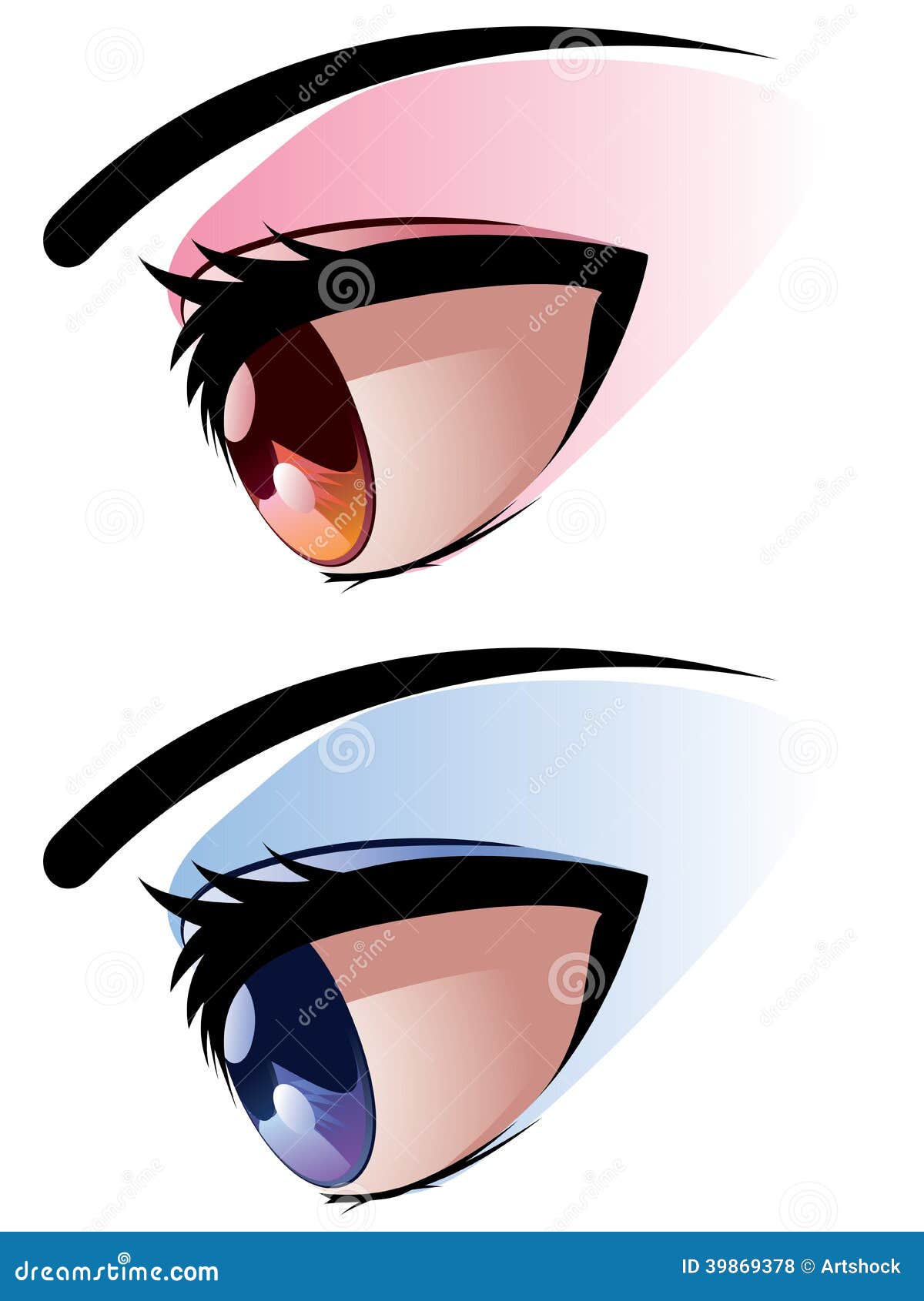 Side View of Eye stock vector. Illustration of eyeshadow 39869378