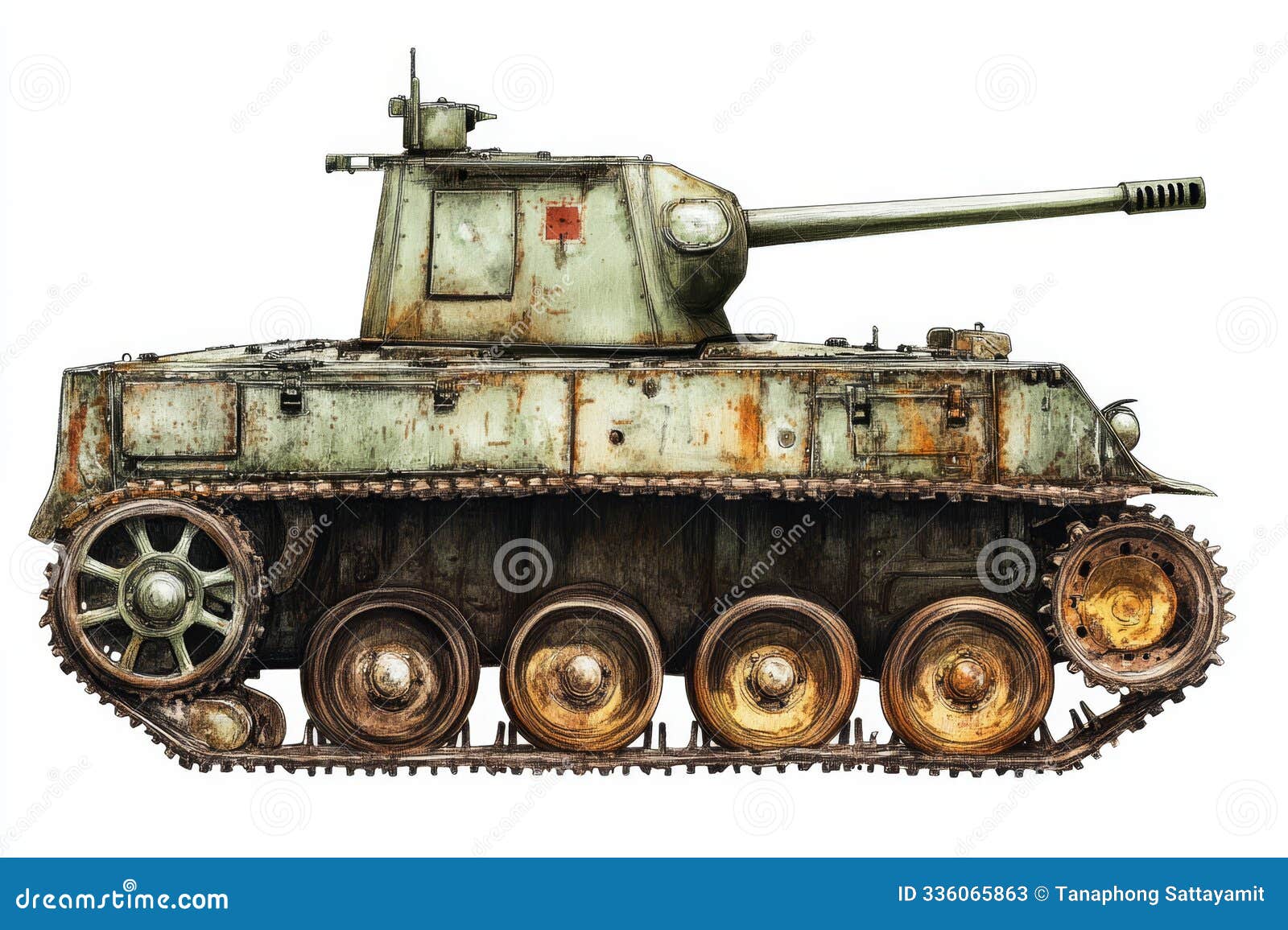 a side view  of a polish tks light tank a small and agile armored vehicle used by poland during world war ii the