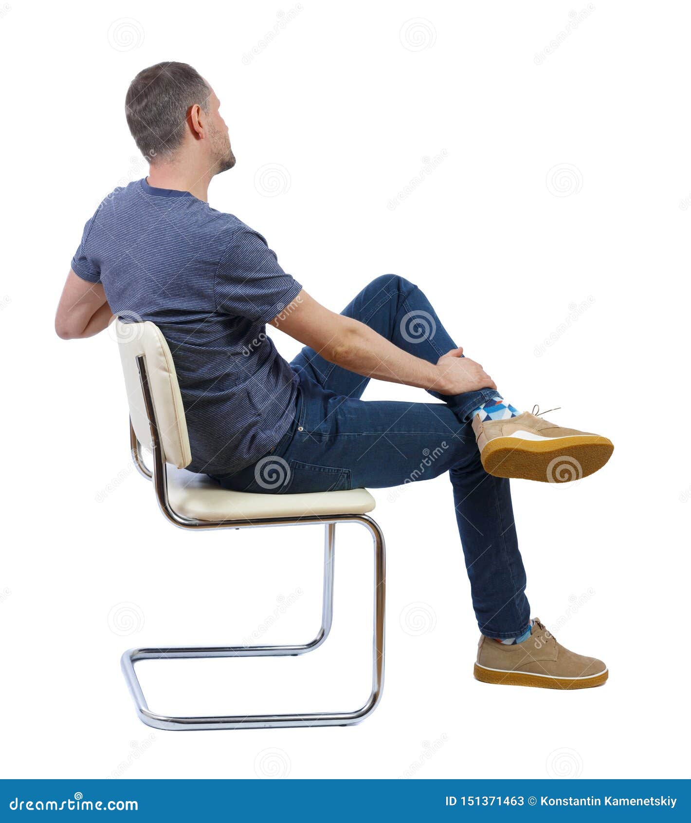 person sitting side view