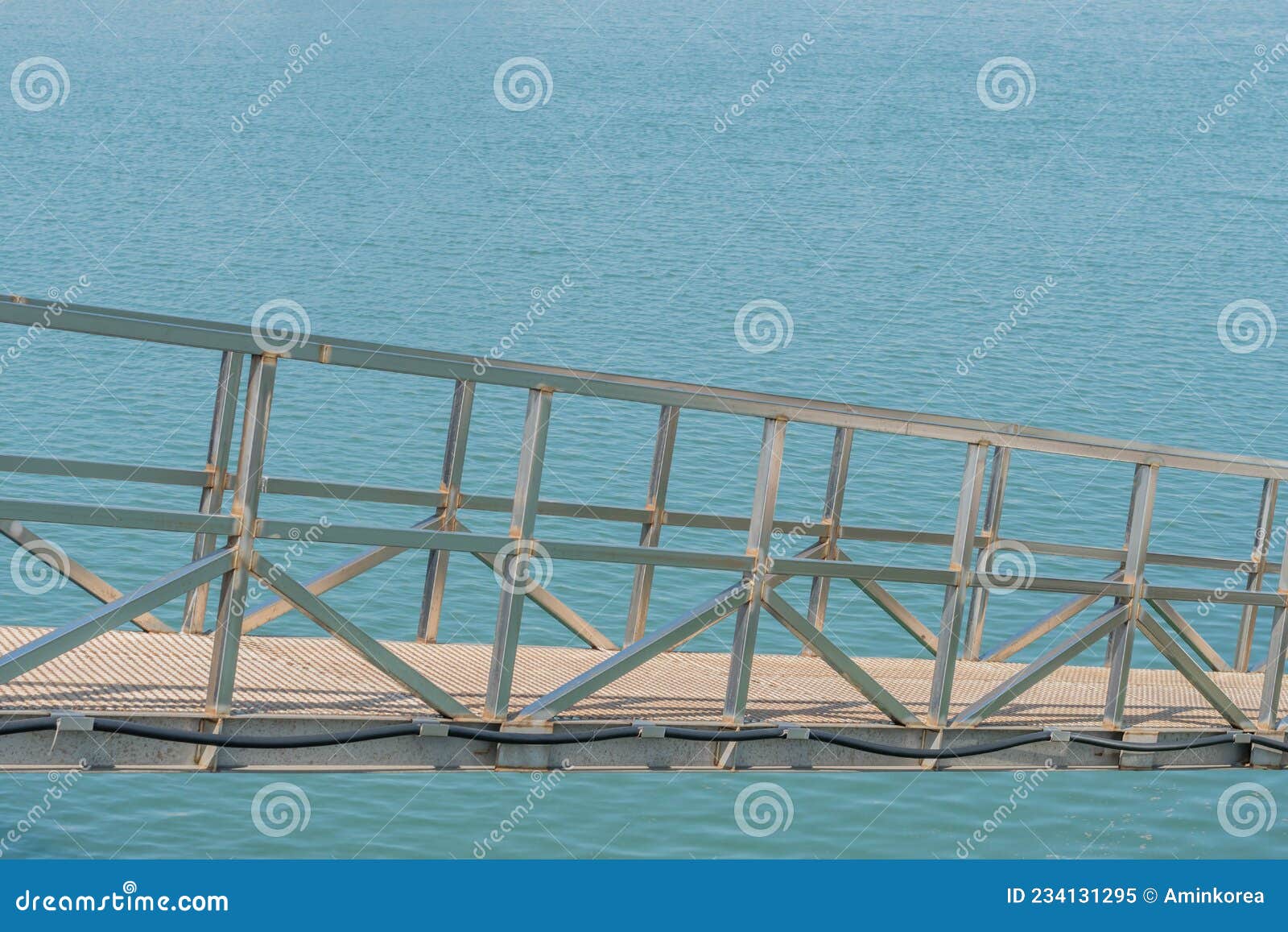 Side View of Metal Gang Plank Over Ocean Water Stock Image - Image of  marina, boat: 234131295
