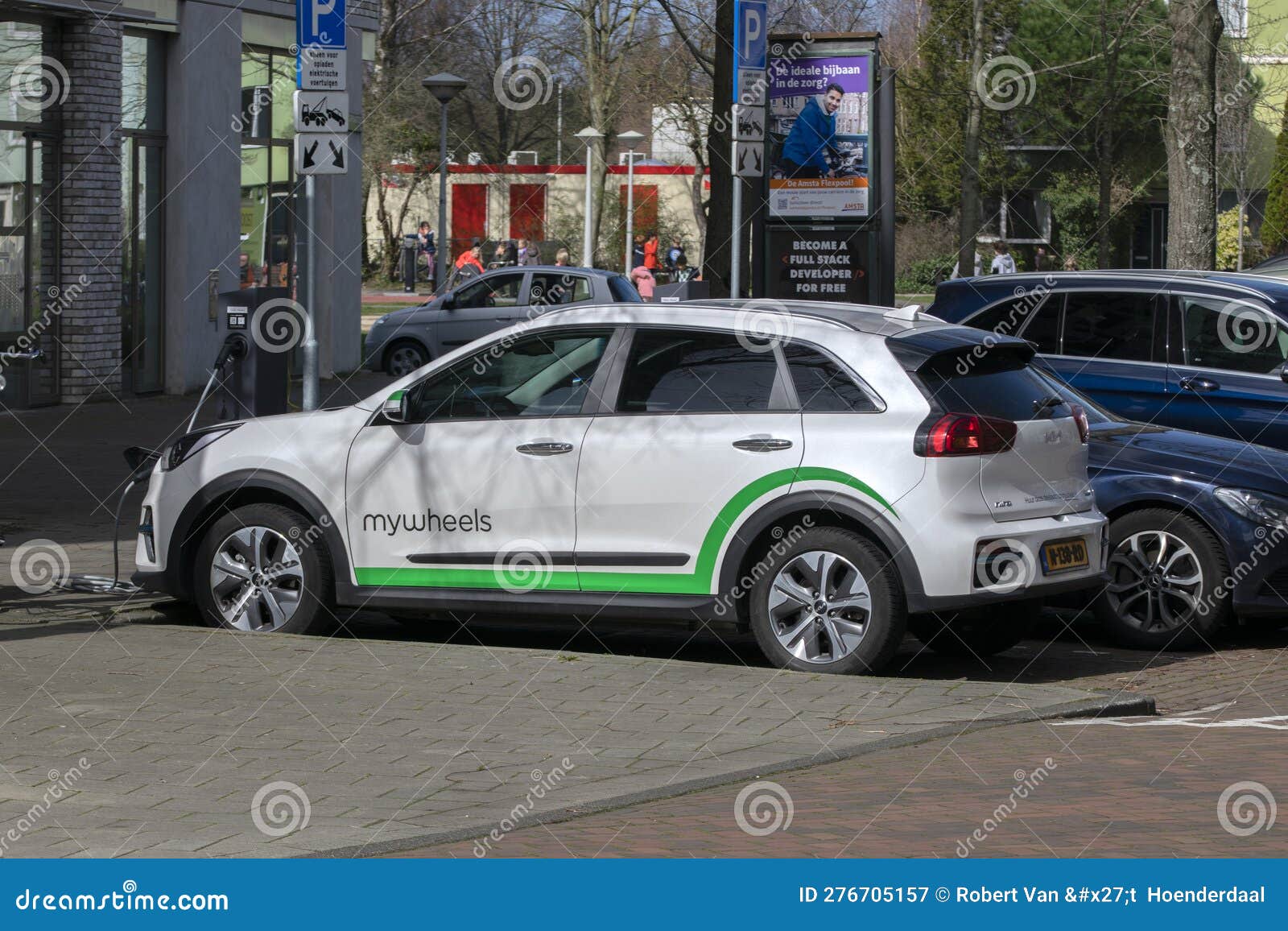 Side View Mywheels Rental Car at Amsterdam the Netherlands 3032023