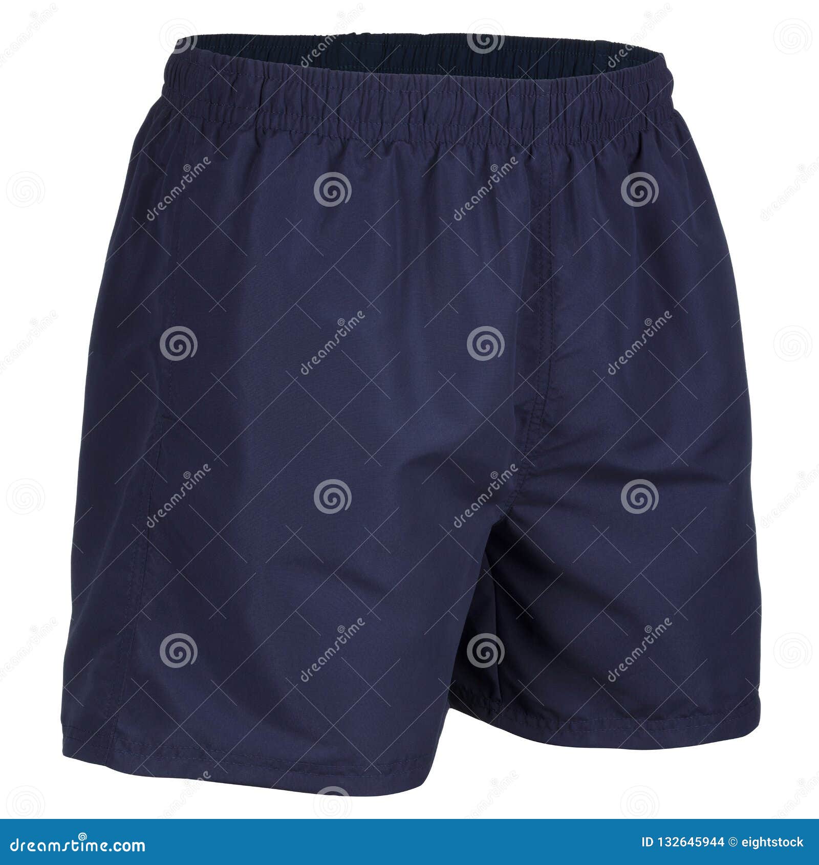 Side View Of Navy Blue Men Shorts For Swimming Stock Photo - Image of ...