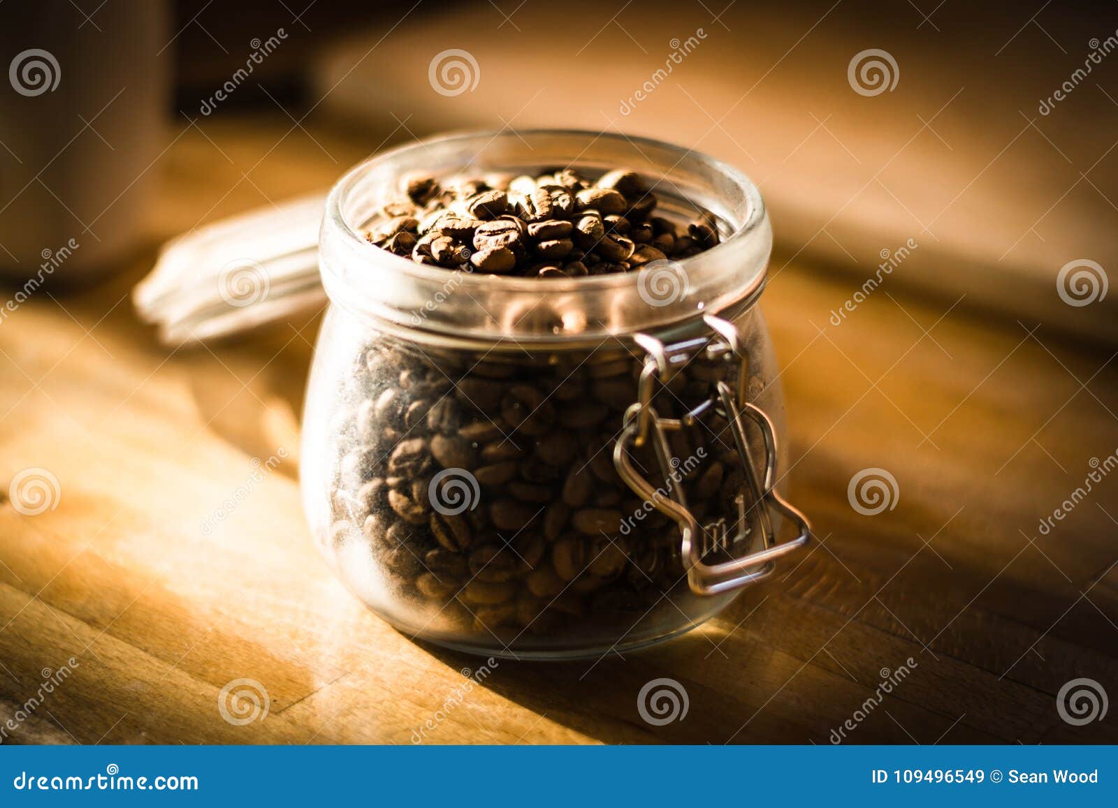 Coffee Bean Jar stock image. Image of bean, brown, morning 109496549