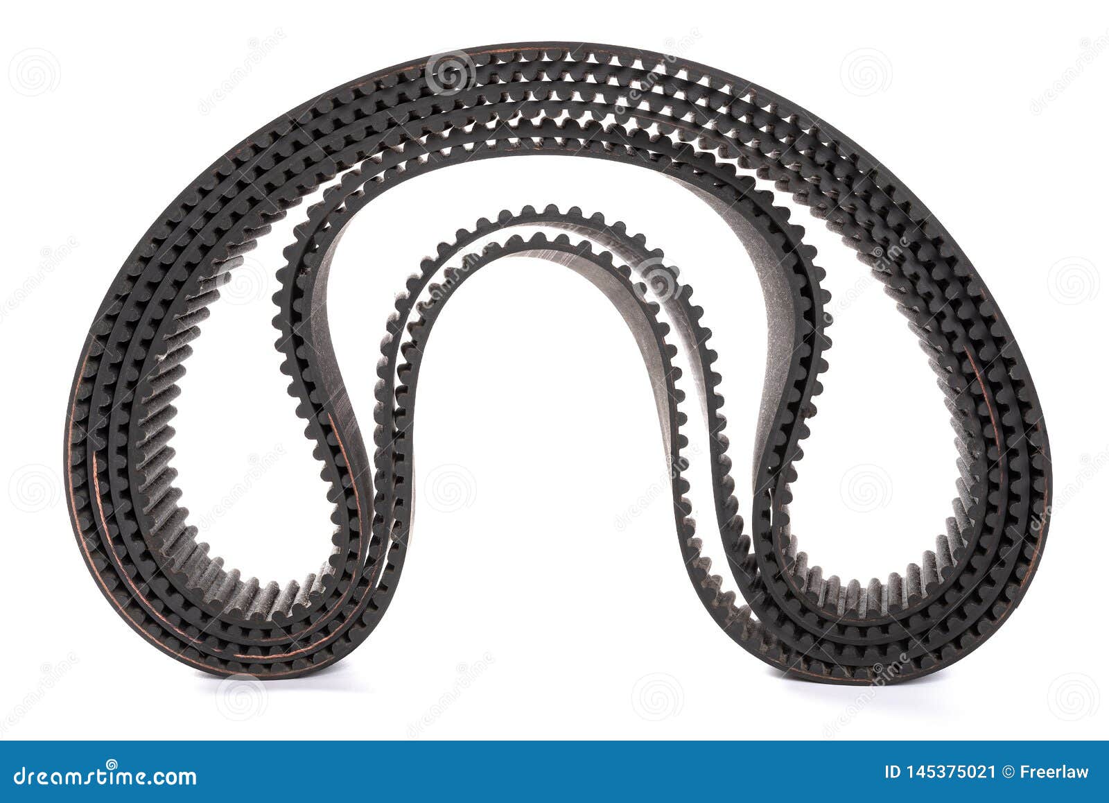 Rubber Belt Gears on White Background Stock Image Image of gears