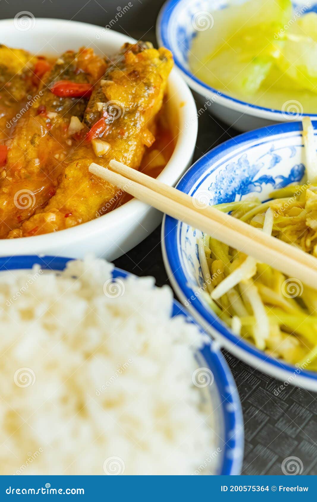 Scrambled Eggs with Hotbed Chives and Deep Fried Fish and Fuzzy Melon