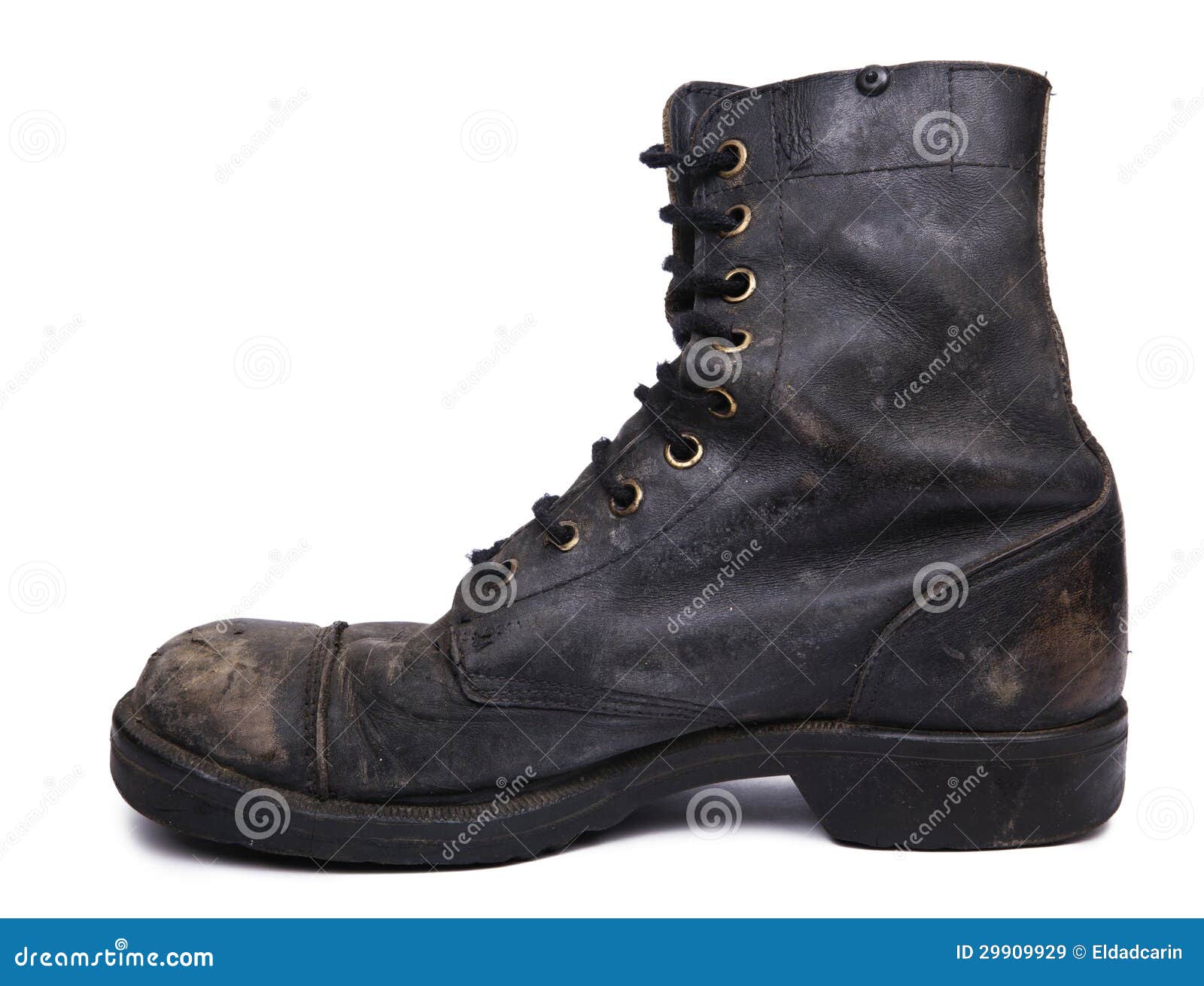 Download Isolated Used Army Boot - Inner Side View Royalty Free ...