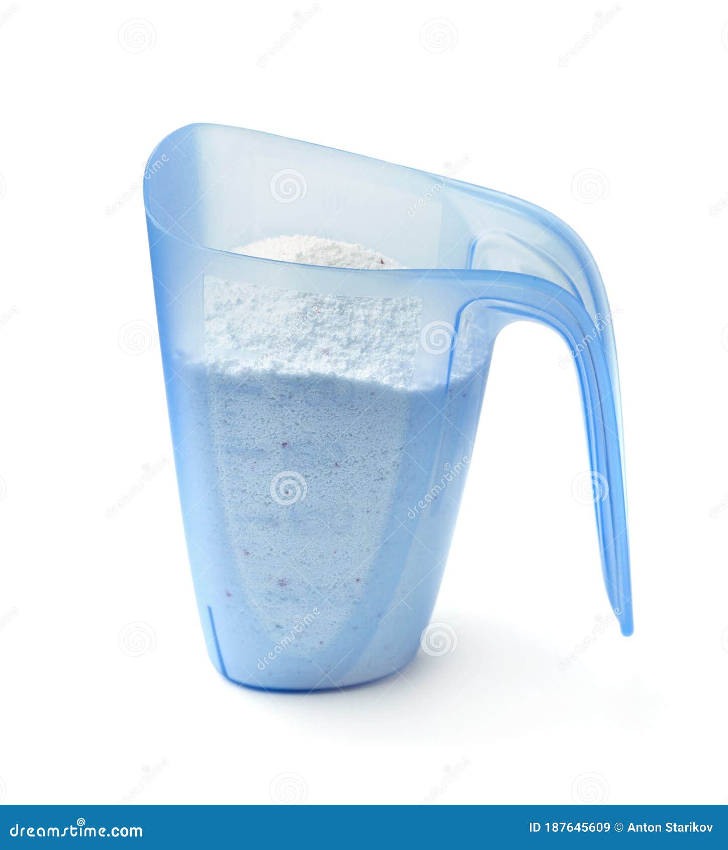 Laundry Detergent Or Washing Powder In Blue Measuring Cup Stock Photo -  Download Image Now - iStock