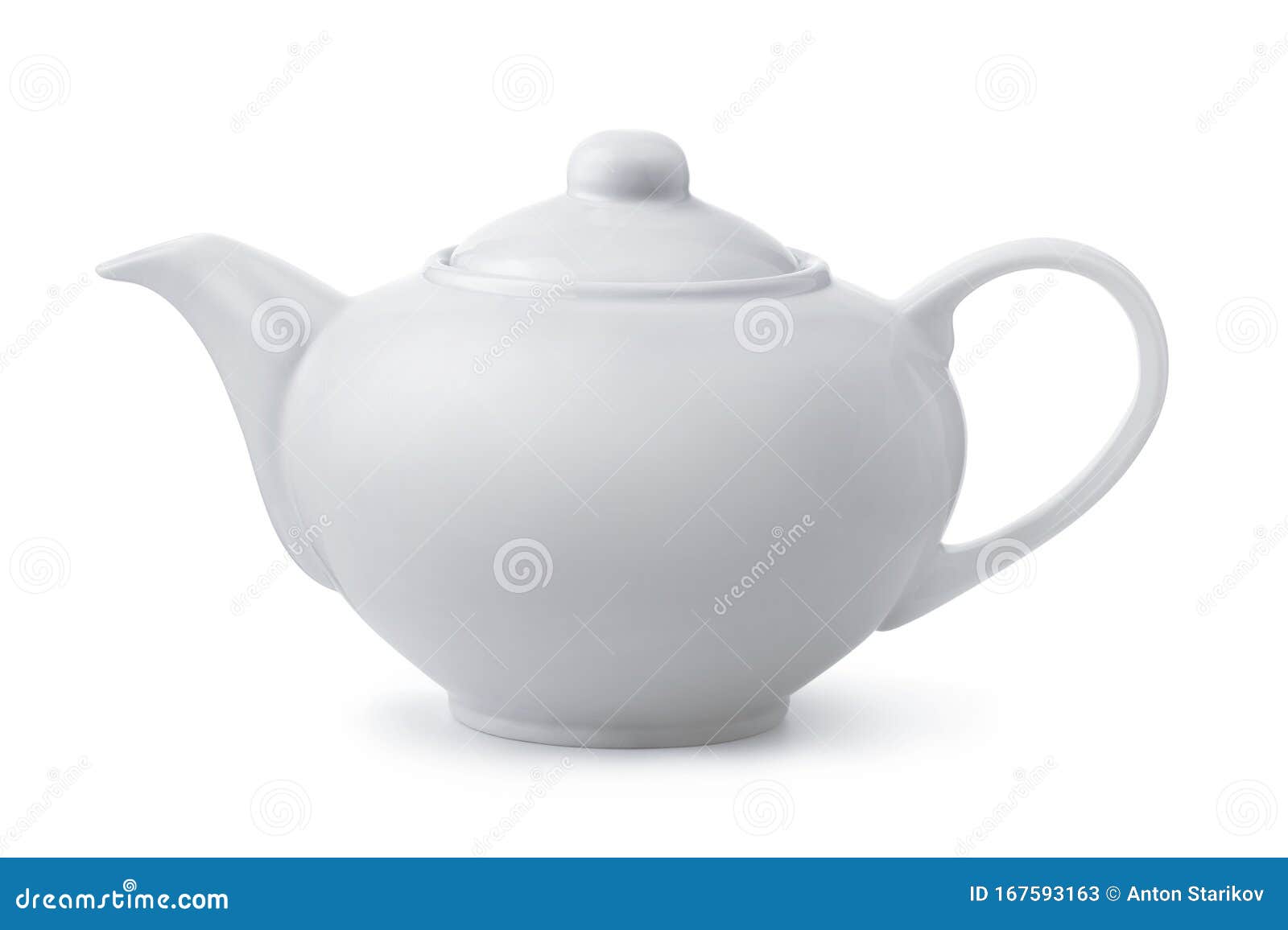 Side View of White Ceramic Teapot Stock Image Image of bright