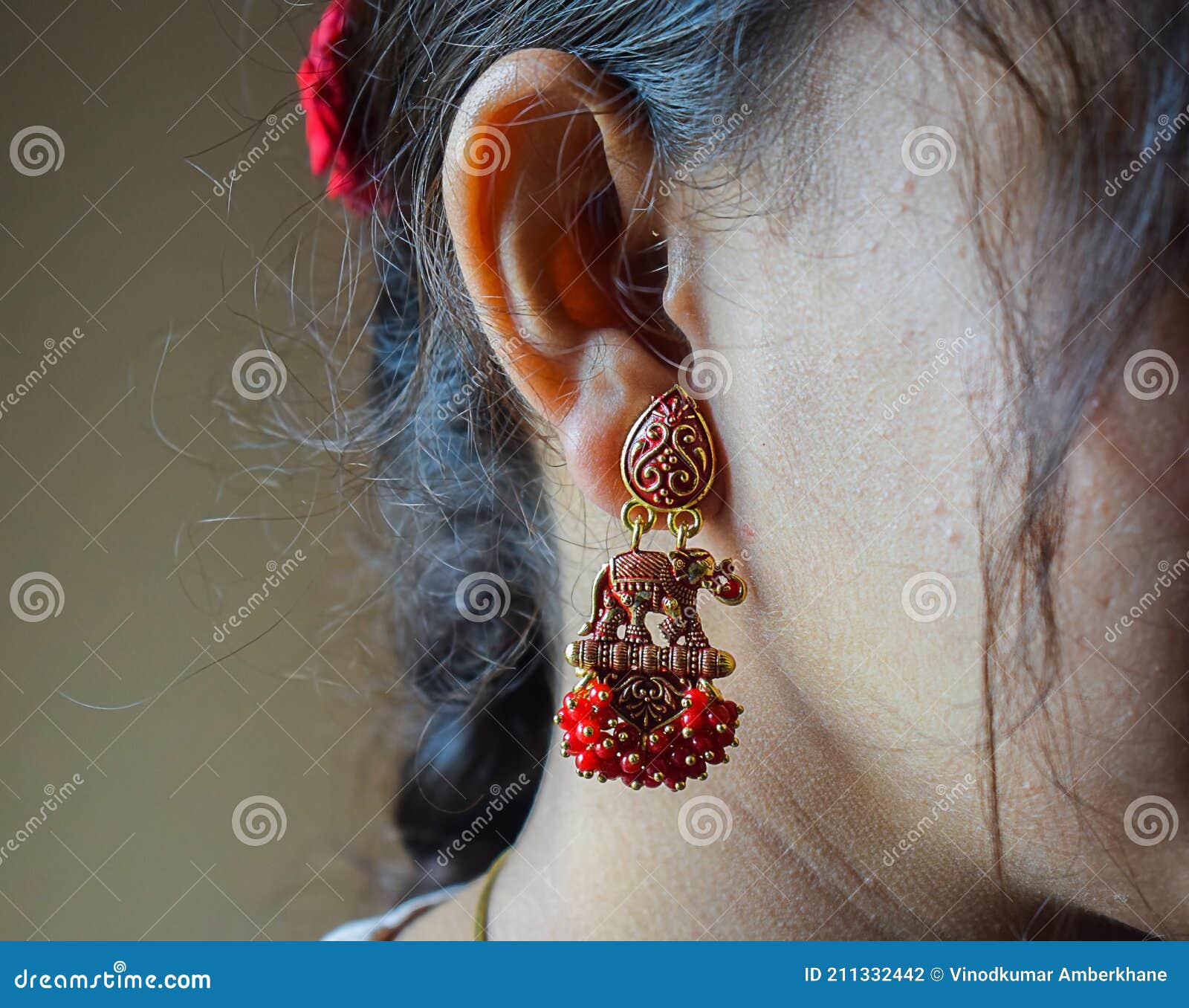 Three Layer Small Gold Bead Ear Chains - Arshis - Buy Traditional and  Fashion south India Jewels