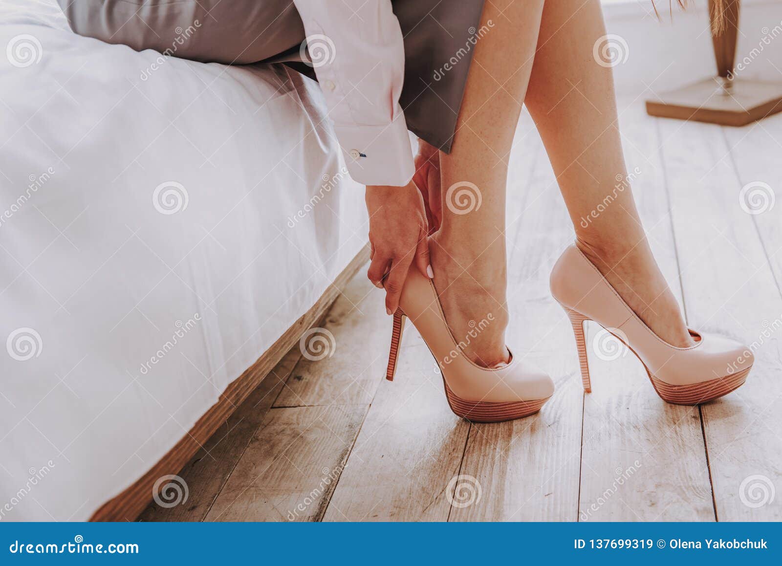 wearing heels to bed