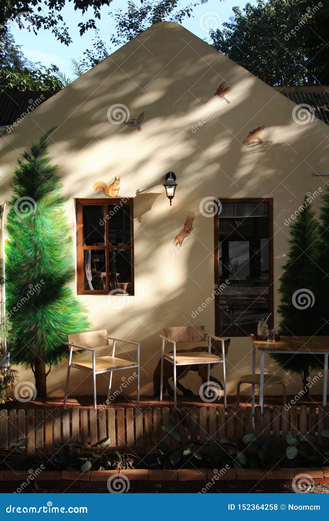 Side wall of the house stock photo. Image of modern 152364258