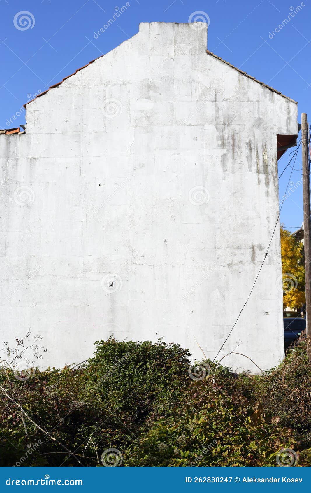 Side wall of house stock image. Image of building, urban 262830247