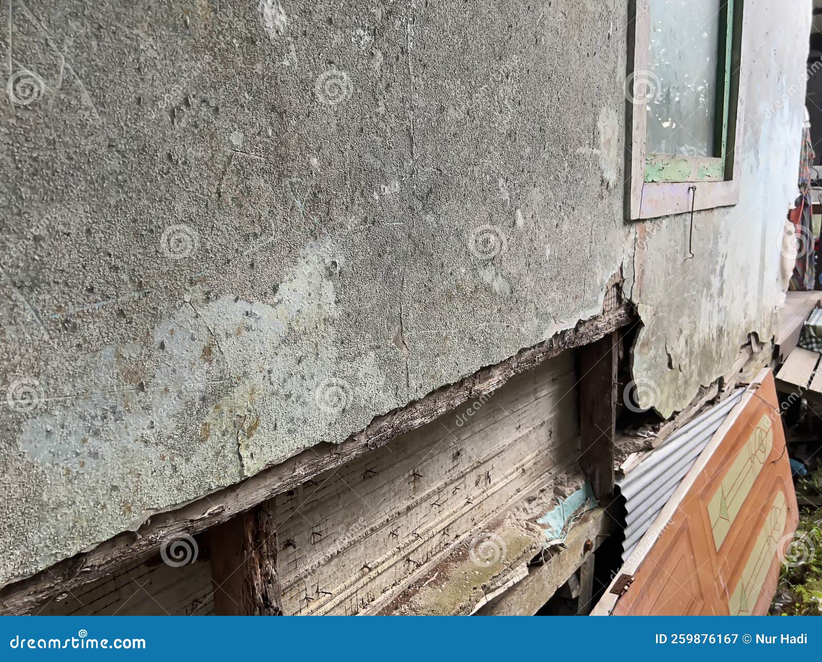 The Side Wall of the House is Broken Stock Image Image of structure